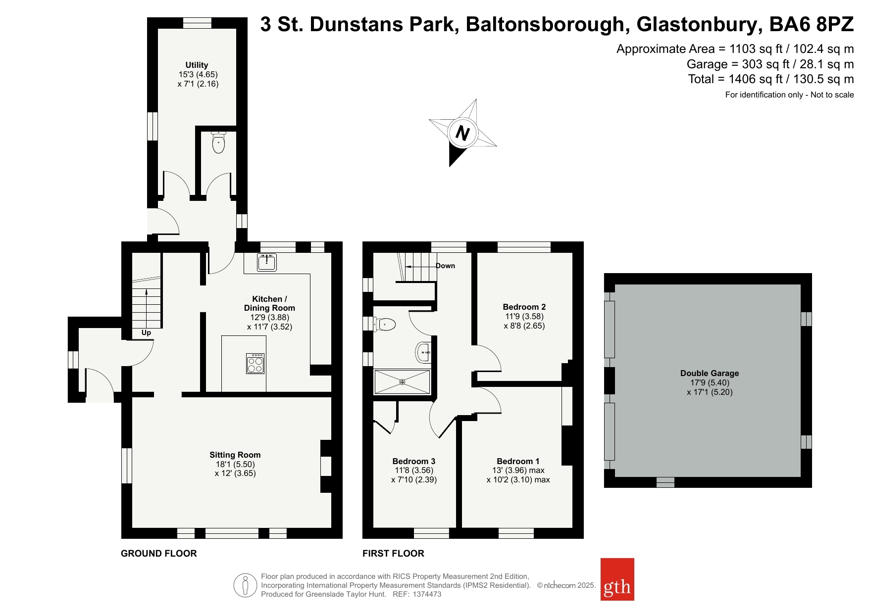 3, St. Dunstans Park, Glastonbury floorplan
