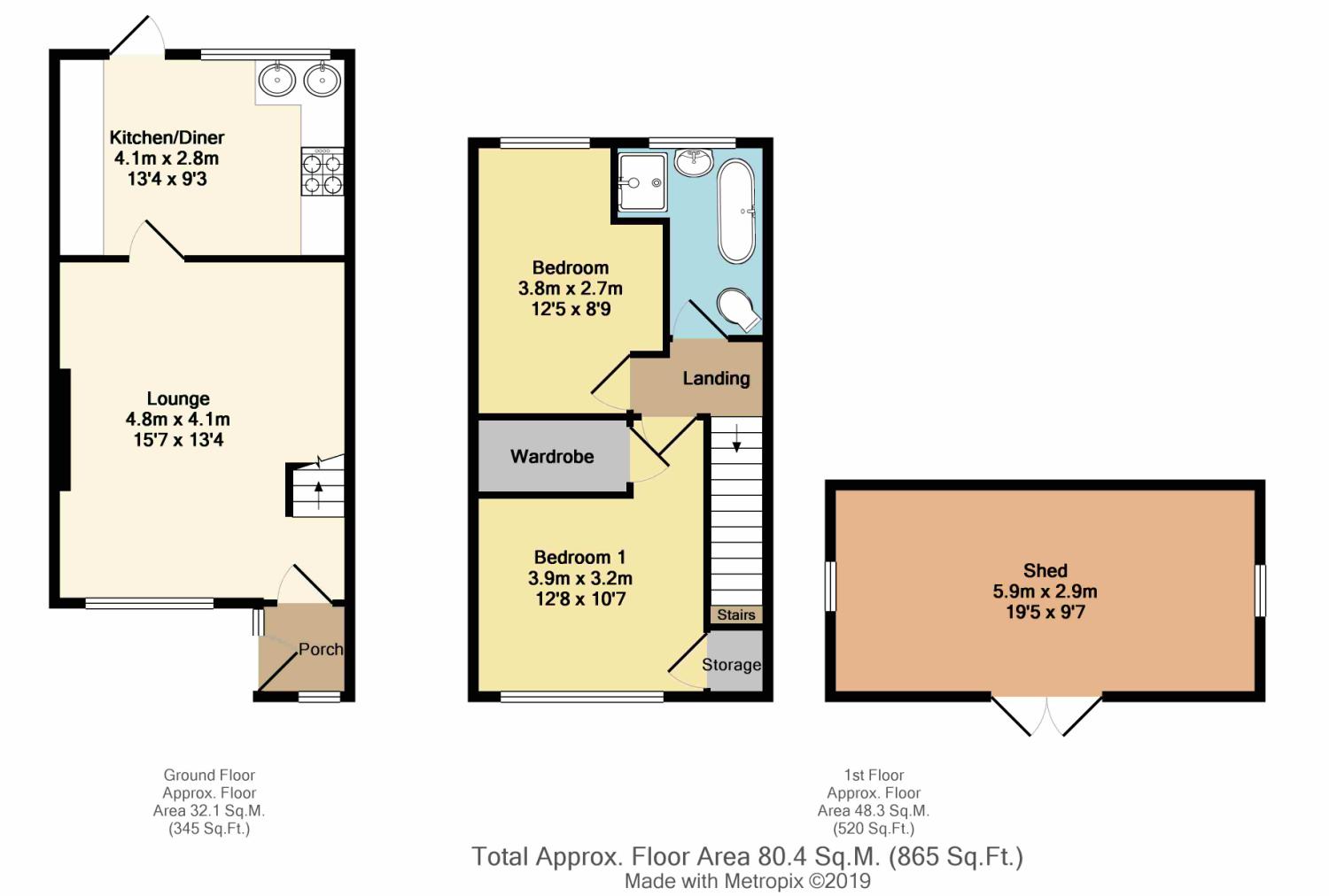 2 Bedrooms End terrace house for sale in Westland Close, Westfield, Sheffield, South Yorkshire S20