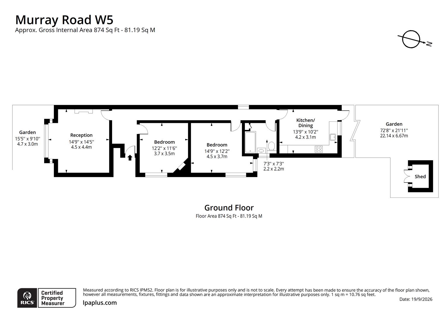 140, Murray Road, Ealing floorplan