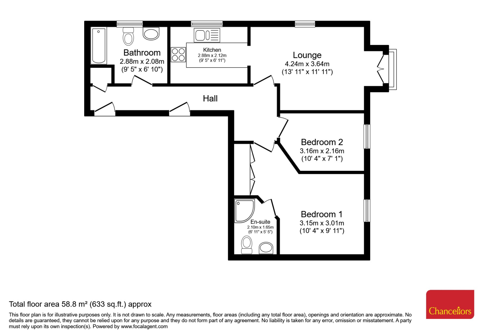 Flat 5 Weavers Court, 67, Trefoil Way, Carterton floorplan