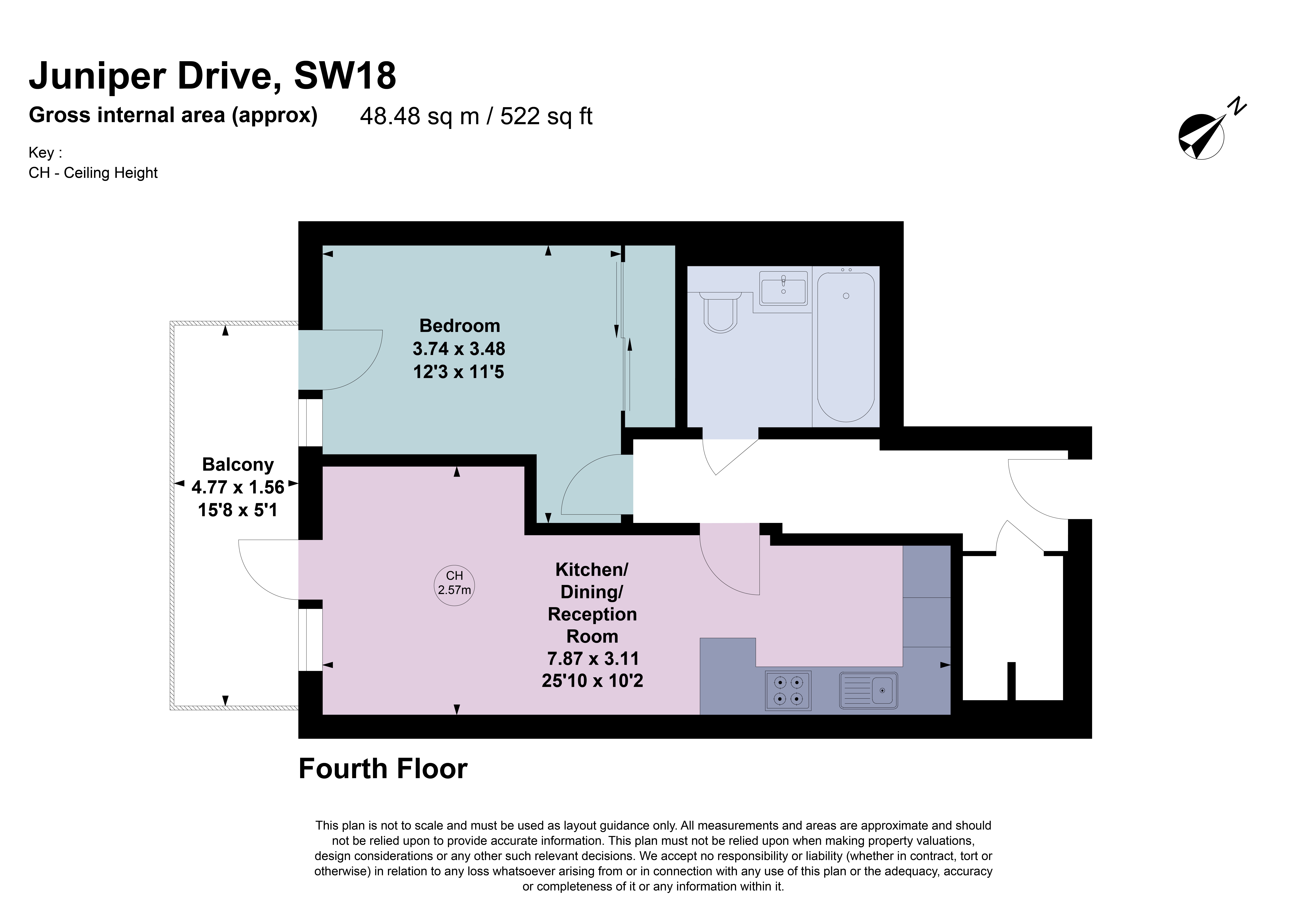 72, Jasmine House, London floorplan
