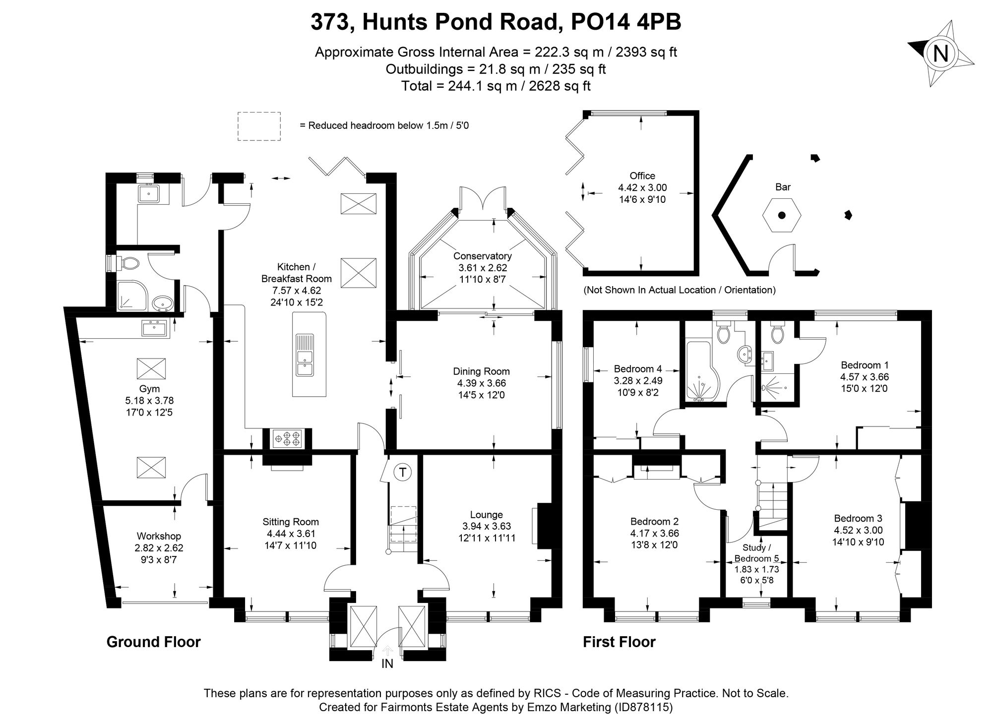 373 Hunts Pond Road, Fareham floorplan