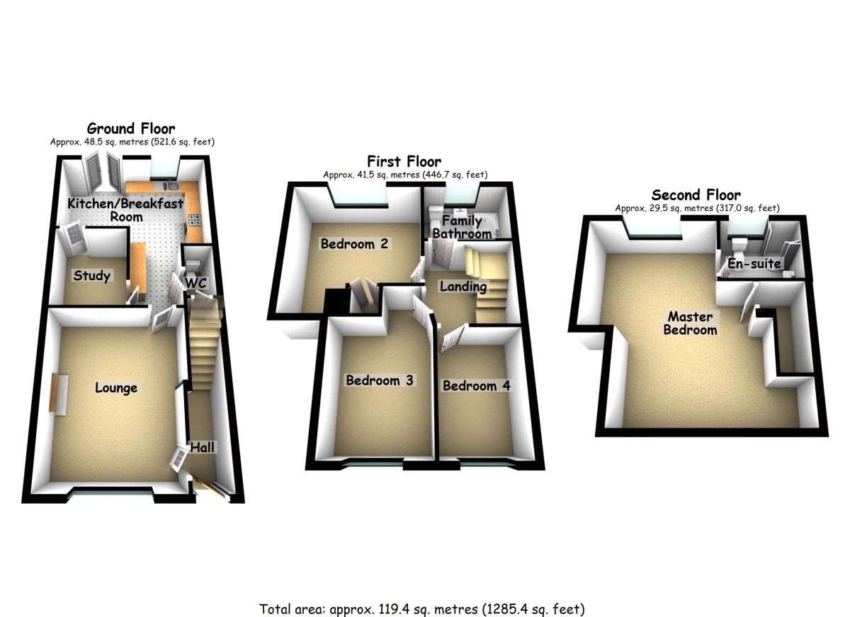 4 Bedrooms Terraced house for sale in Neale Close, Bulkington, Bedworth CV12