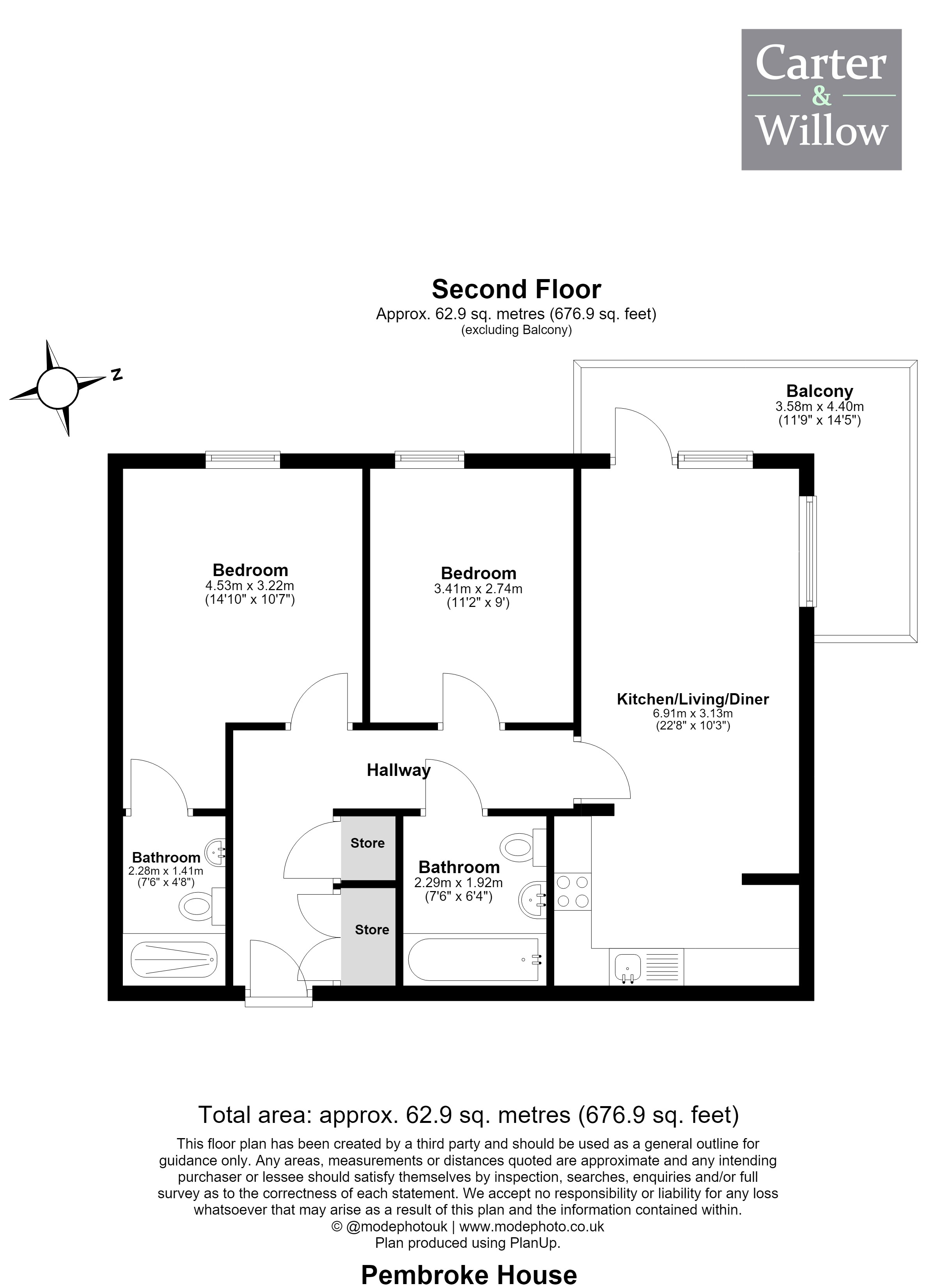 203, Pembroke House, Academy Way, , Dagenham  floorplan