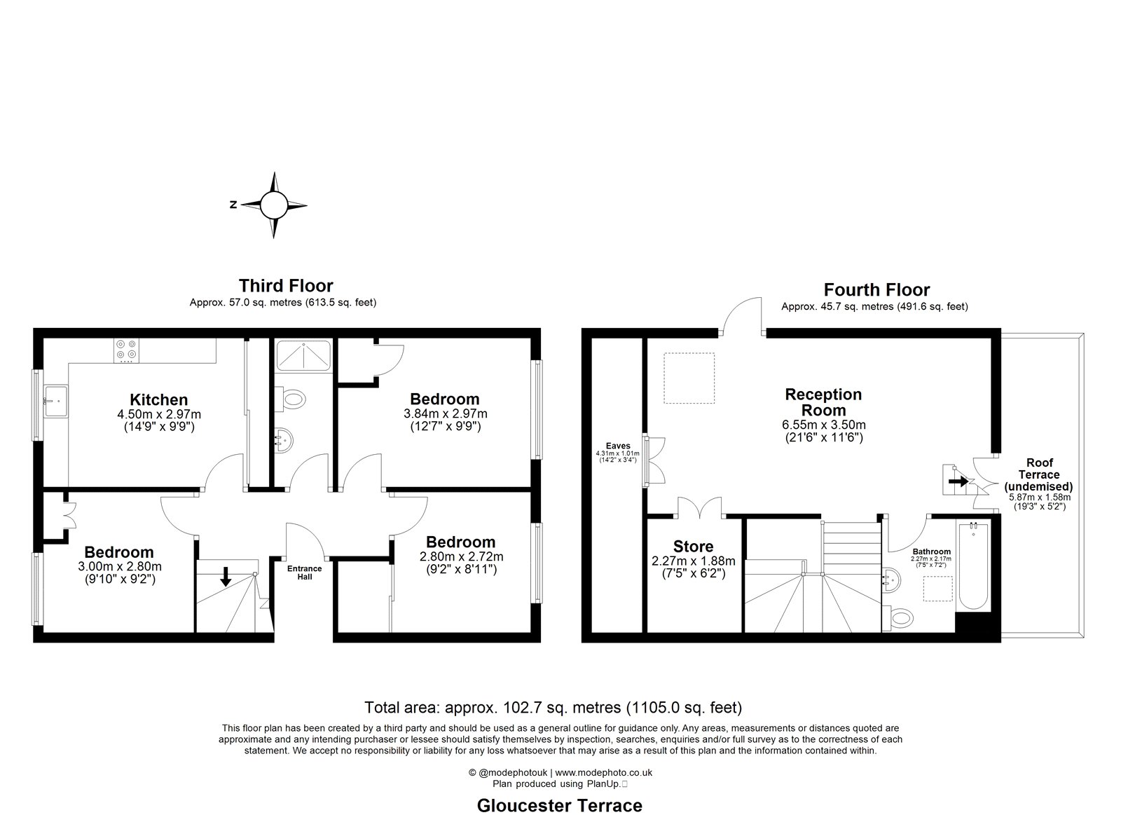 E, 202, Gloucester Terrace, London floorplan
