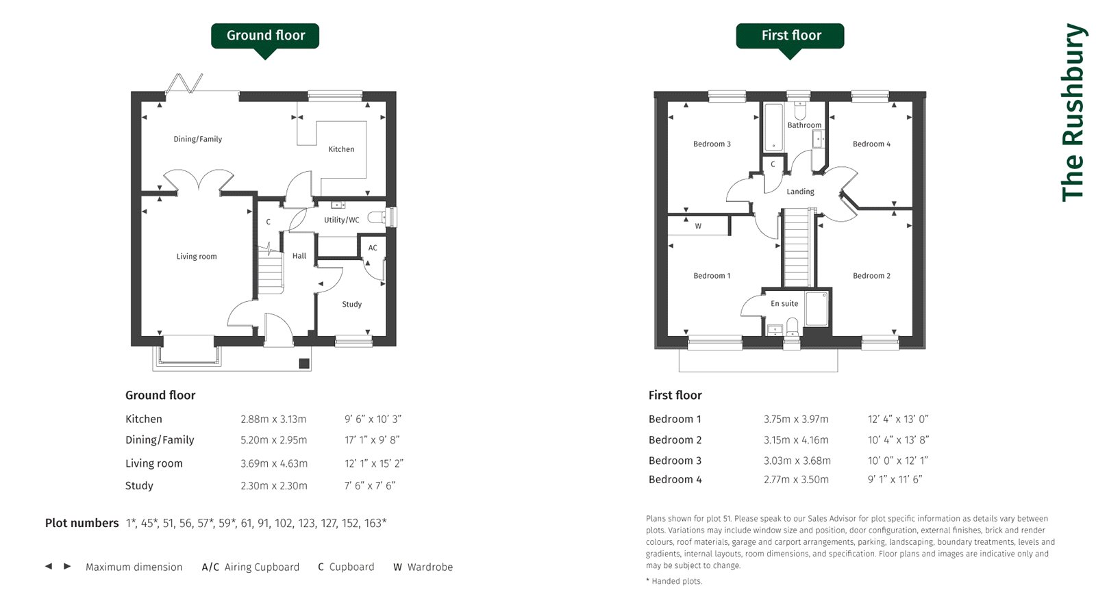 Plot 163 The Rushbury Danes Park,, Brockhills Lane, Hampshire floorplan