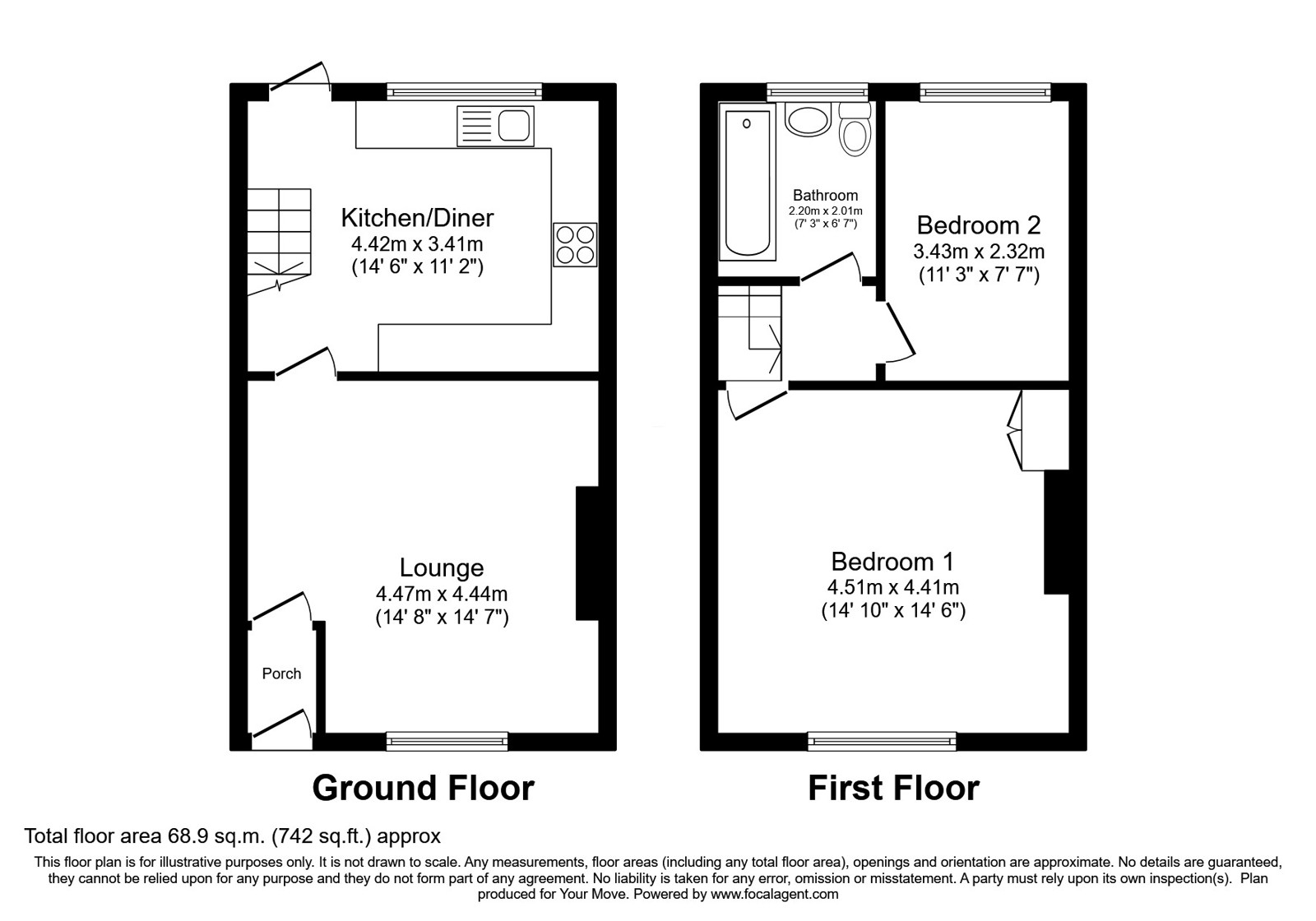 22, Lyon Street, Oldham floorplan