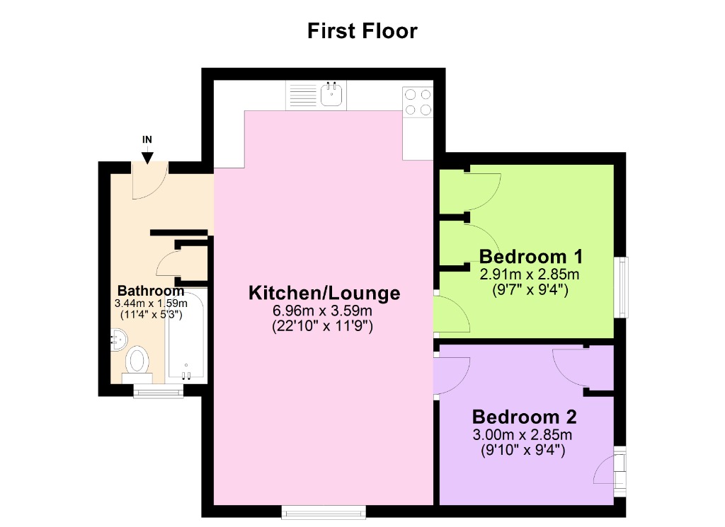 50 High Street, Royal Wootton Bassett SN4, 2 bedroom flat to rent