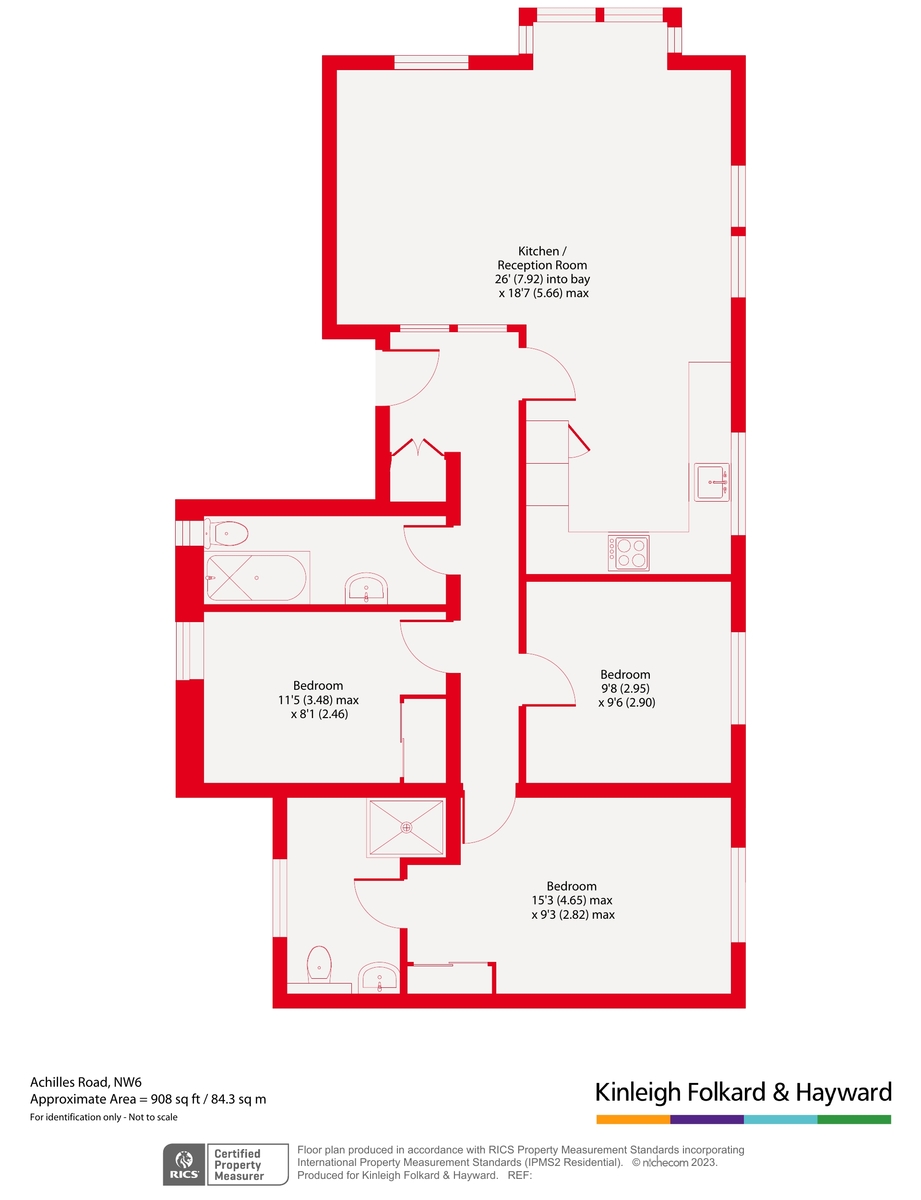 Flat 3, 56, Achilles Road, London floorplan
