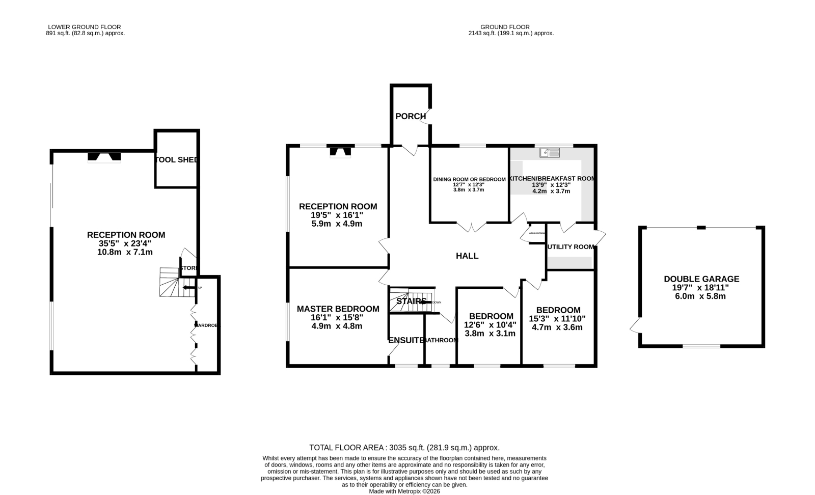 6 Badgers Close, Ashley Heath, Ringwood floorplan