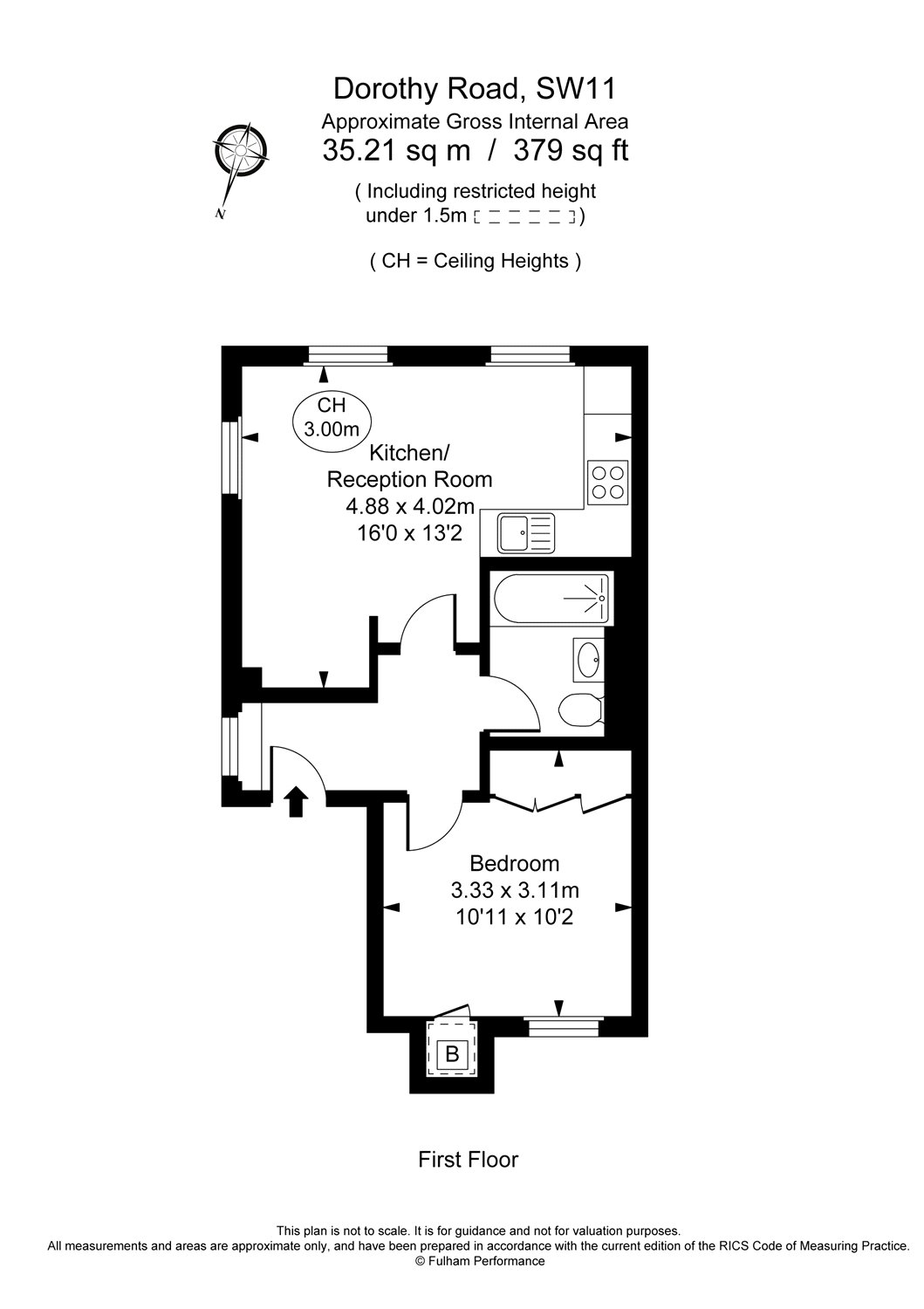 Flat A, 1, Dorothy Road, London floorplan