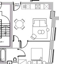 The One Residence, Apartment 412, Manor Road, Leeds floorplan