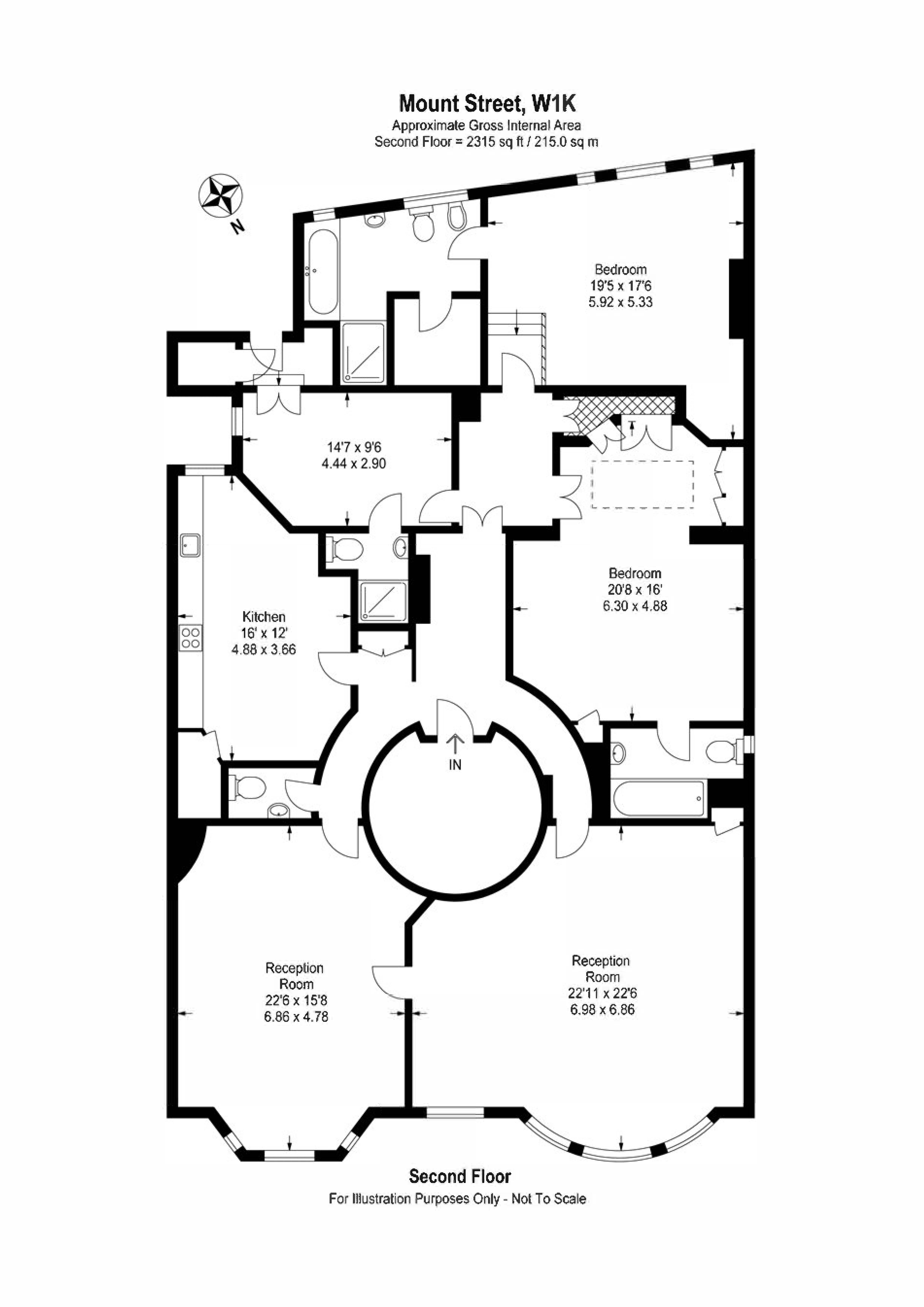 4 Bedrooms Flat to rent in Mount Street, London W1K