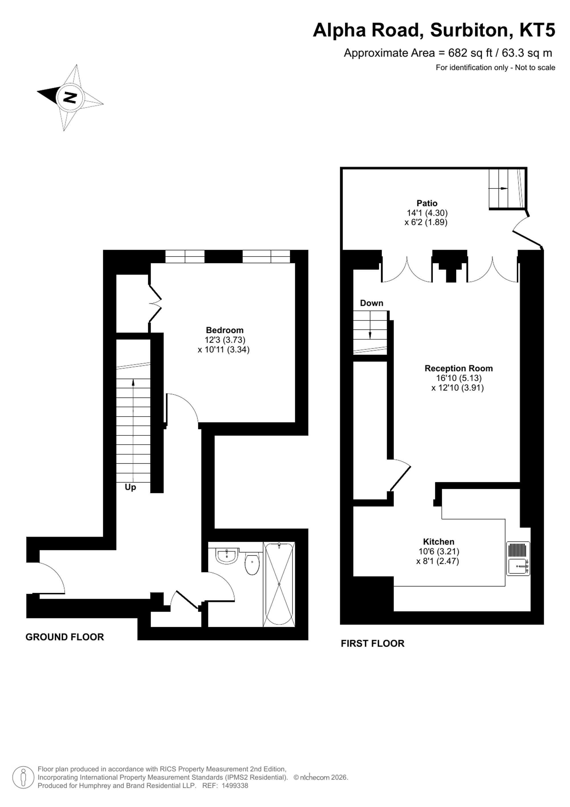 Flat C, Guildford House, Surbiton floorplan