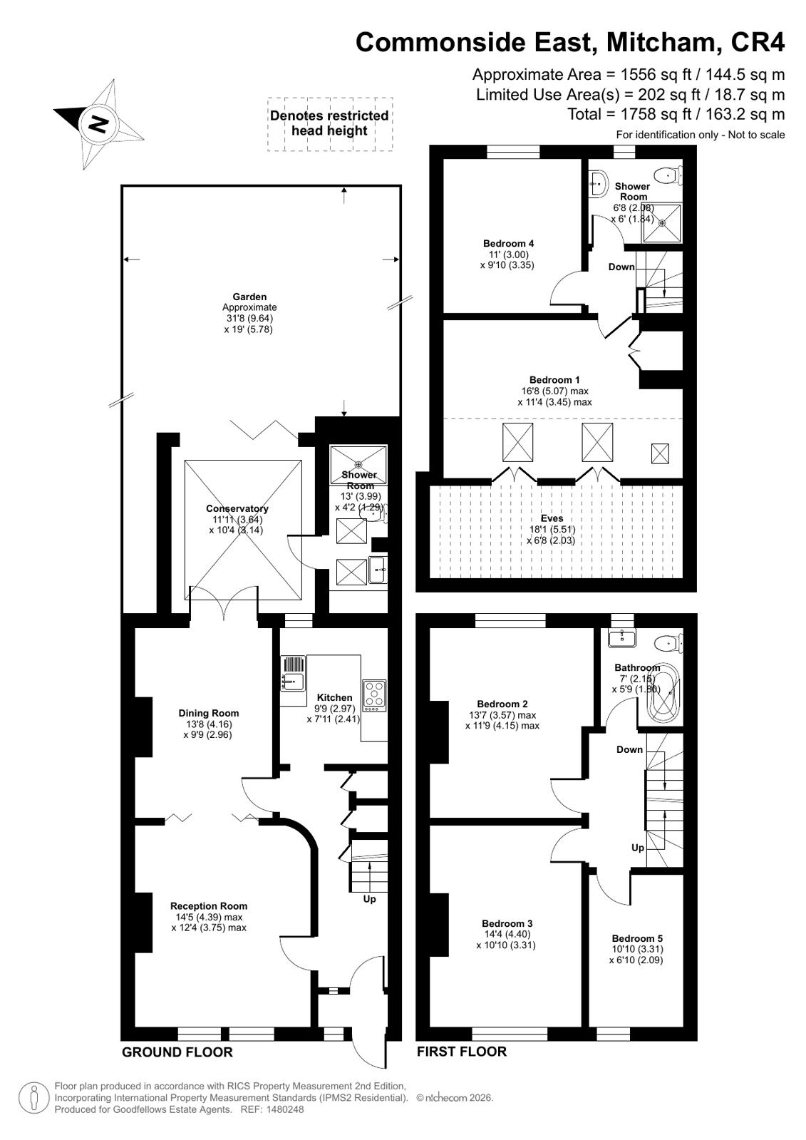 307, Commonside East, Mitcham floorplan