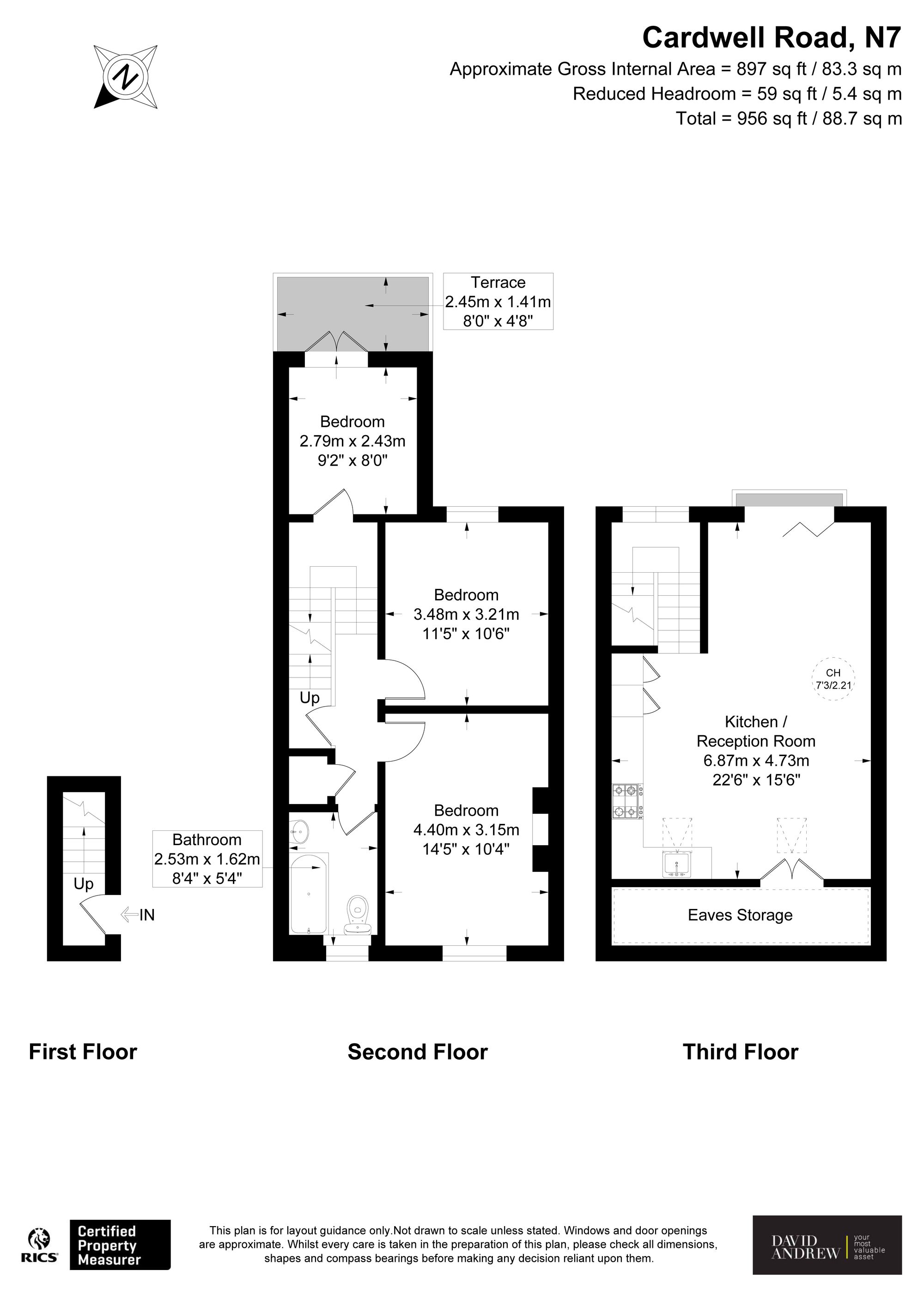 Flat 2, 17 Cardwell Road, London floorplan