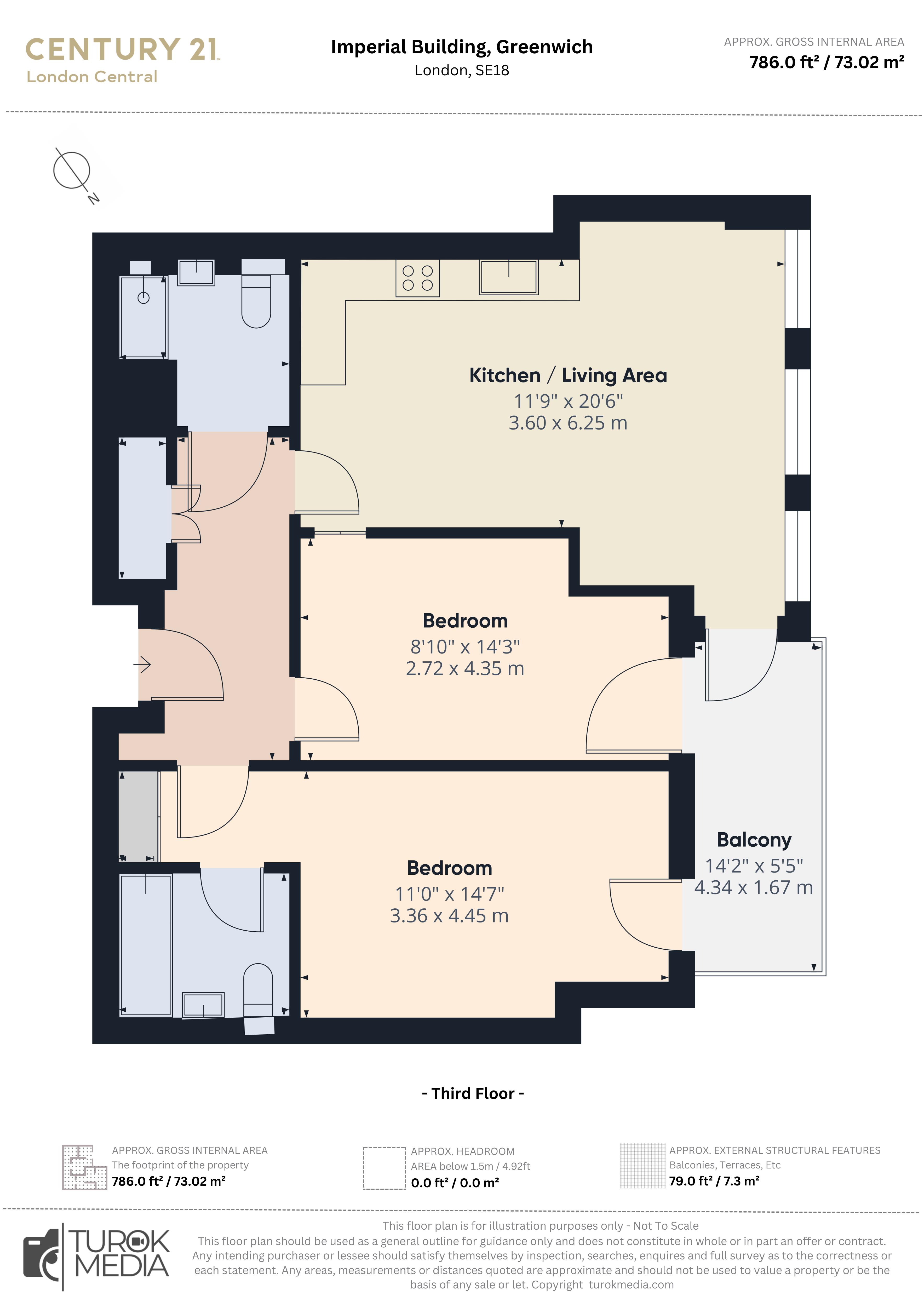 57, Imperial Building 2, Duke Of Wellington Avenue, LONDON floorplan