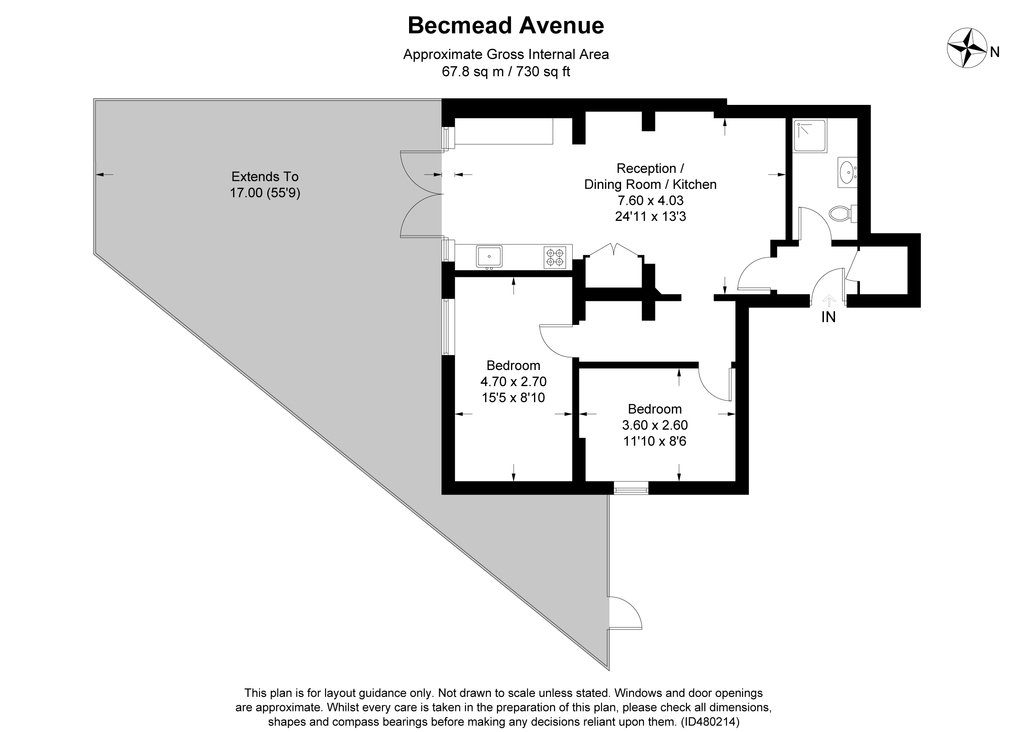 2 Bedrooms Flat to rent in Becmead Avenue, London SW16