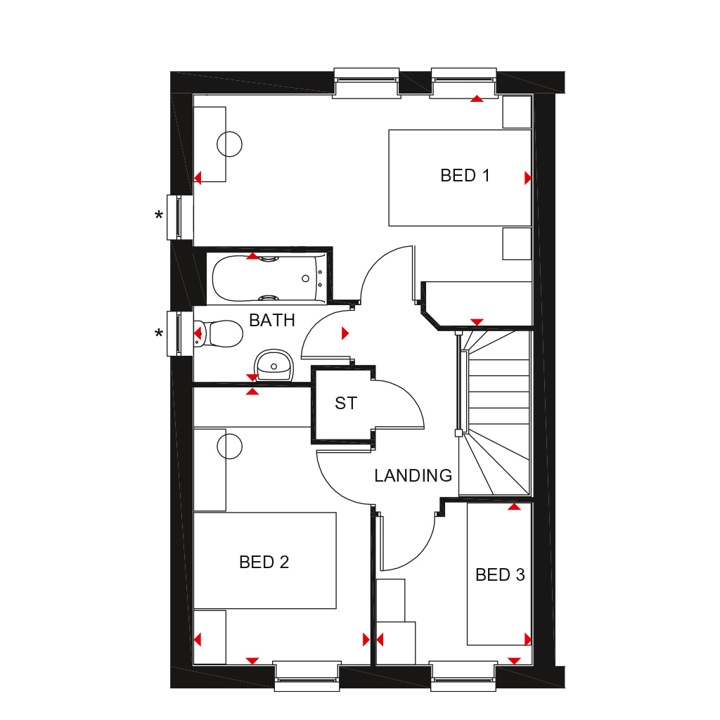 "Archford" at Magna Road, Canford BH11, 3 bedroom terraced house for