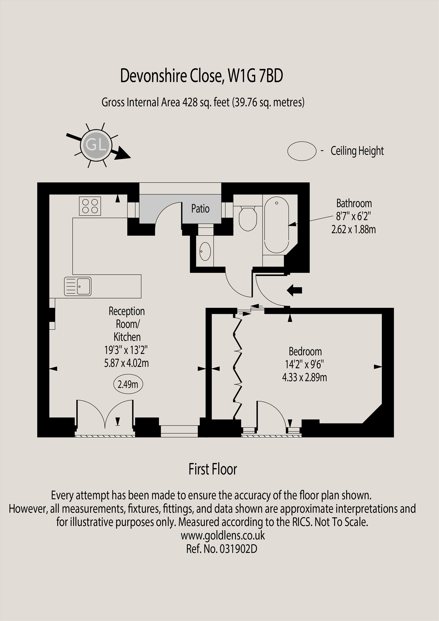 23, Devonshire Close, London floorplan