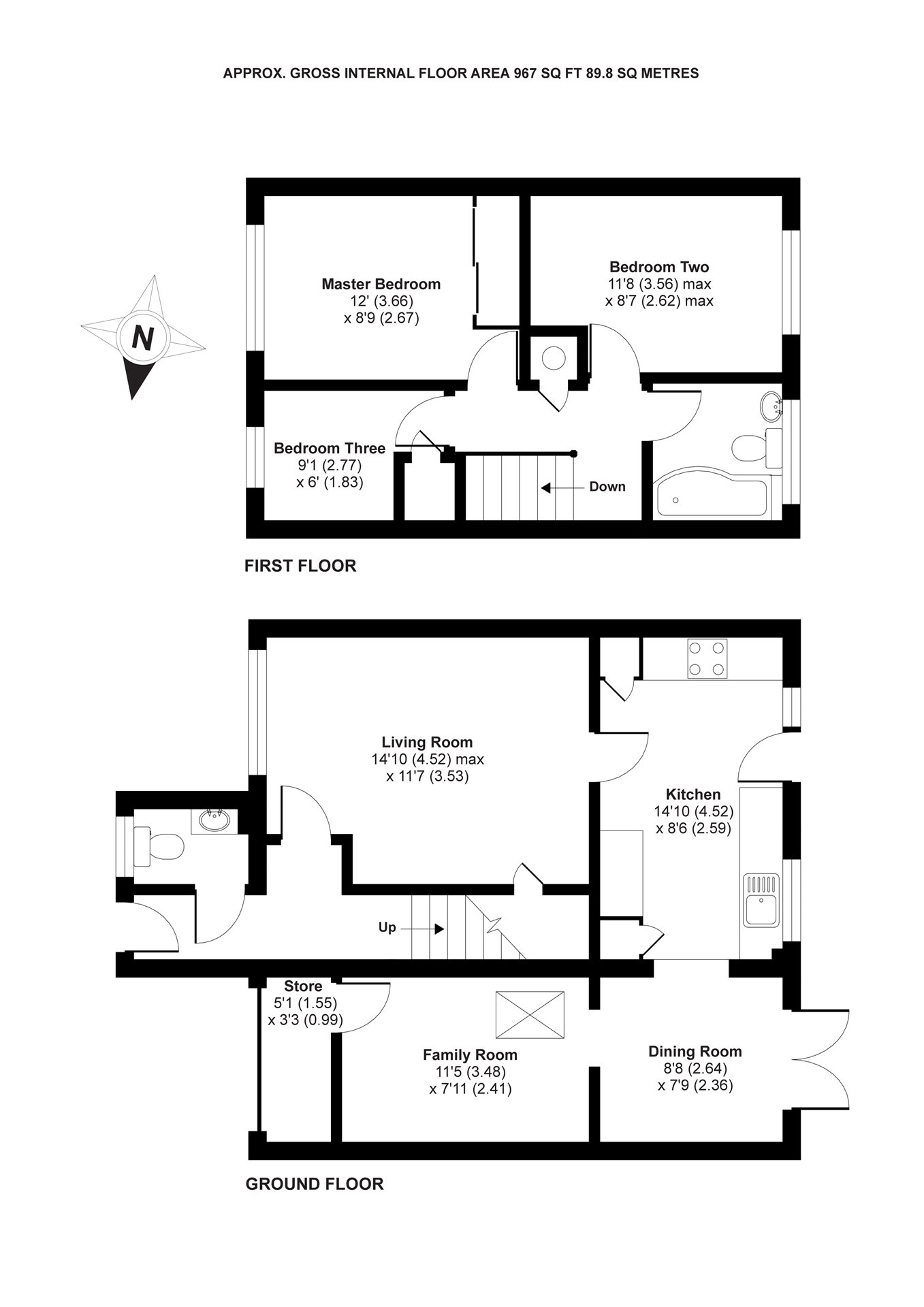 3 Bedrooms Detached house for sale in Morton Close, Frimley, Camberley, Surrey GU16