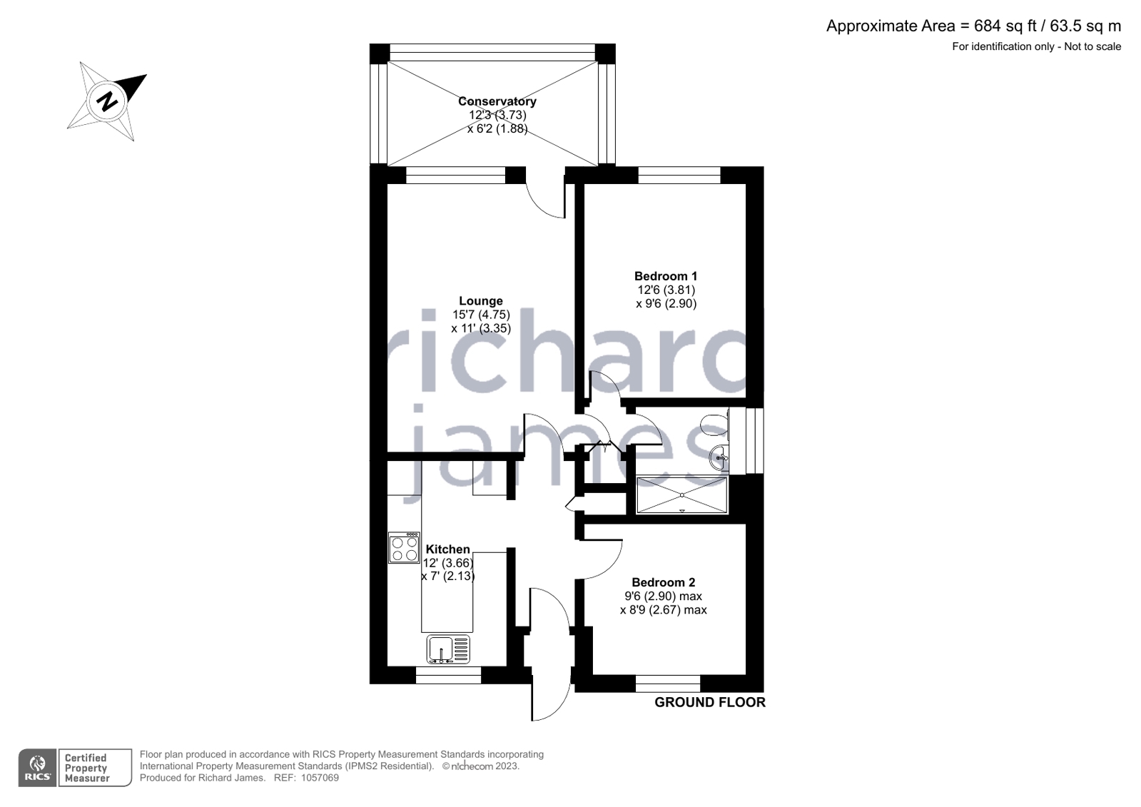 Bellver, Swindon, Wiltshire SN5, 2 bedroom bungalow for sale 66364337