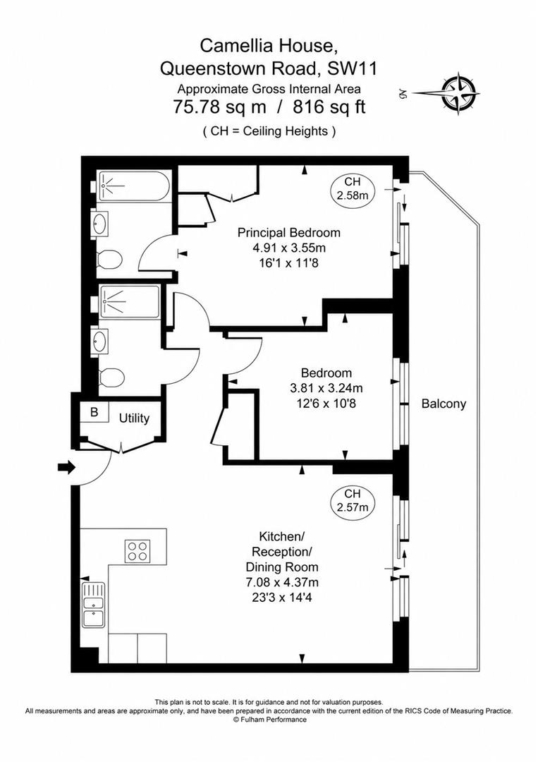 Apartment 59 Camellia House, 338, Queenstown Road, London floorplan