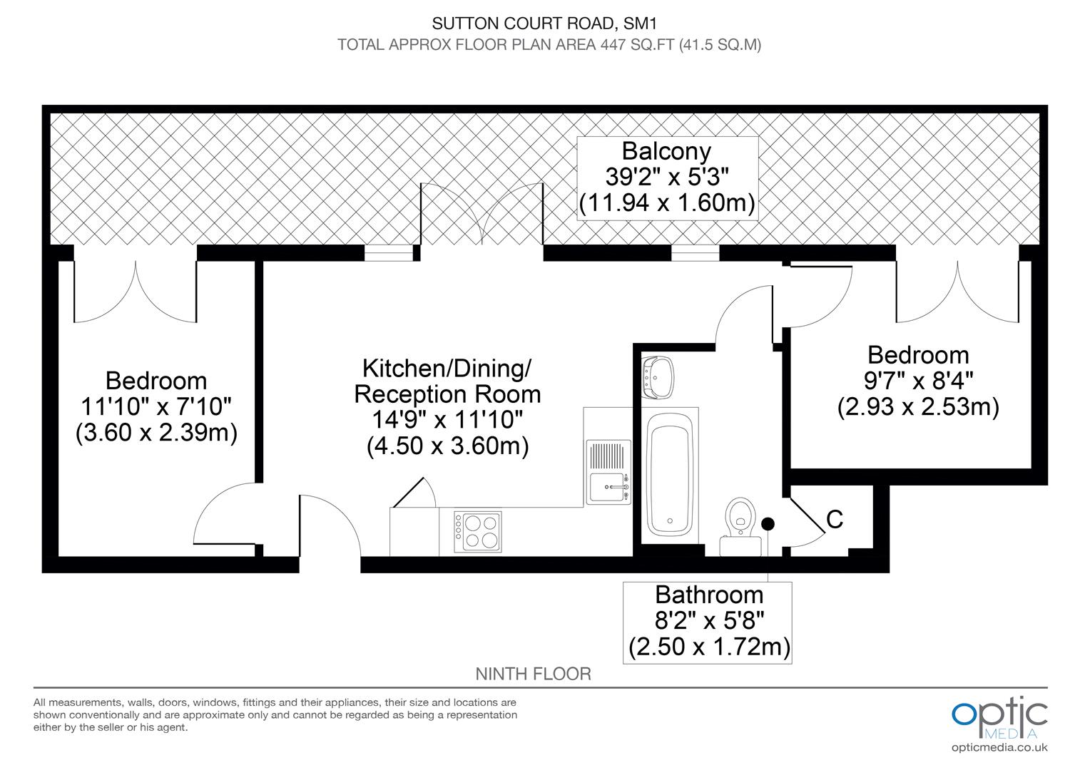 9 Sutton Court Road, Sutton floorplan