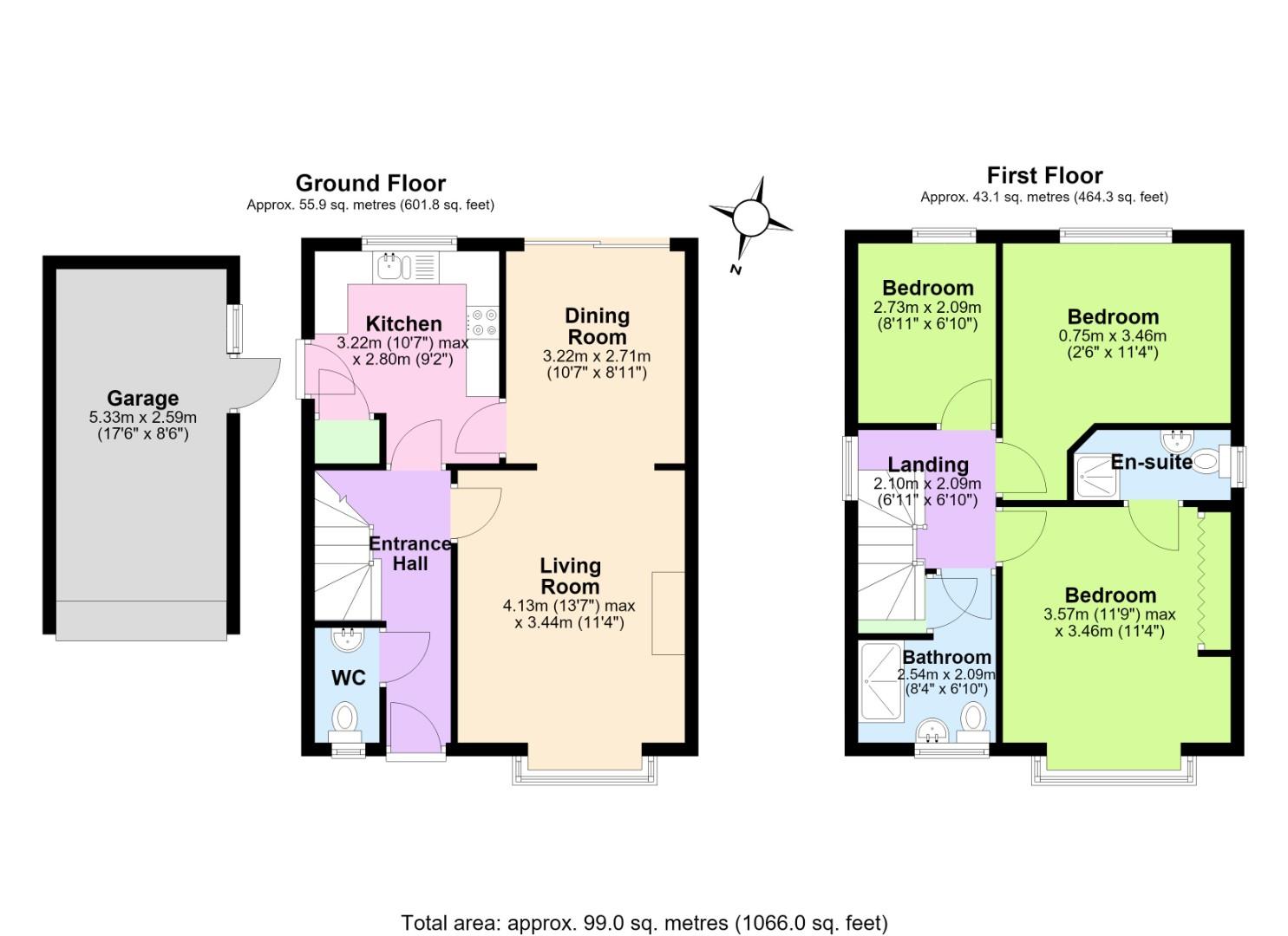 10, Hawkshead Close, Nottingham floorplan