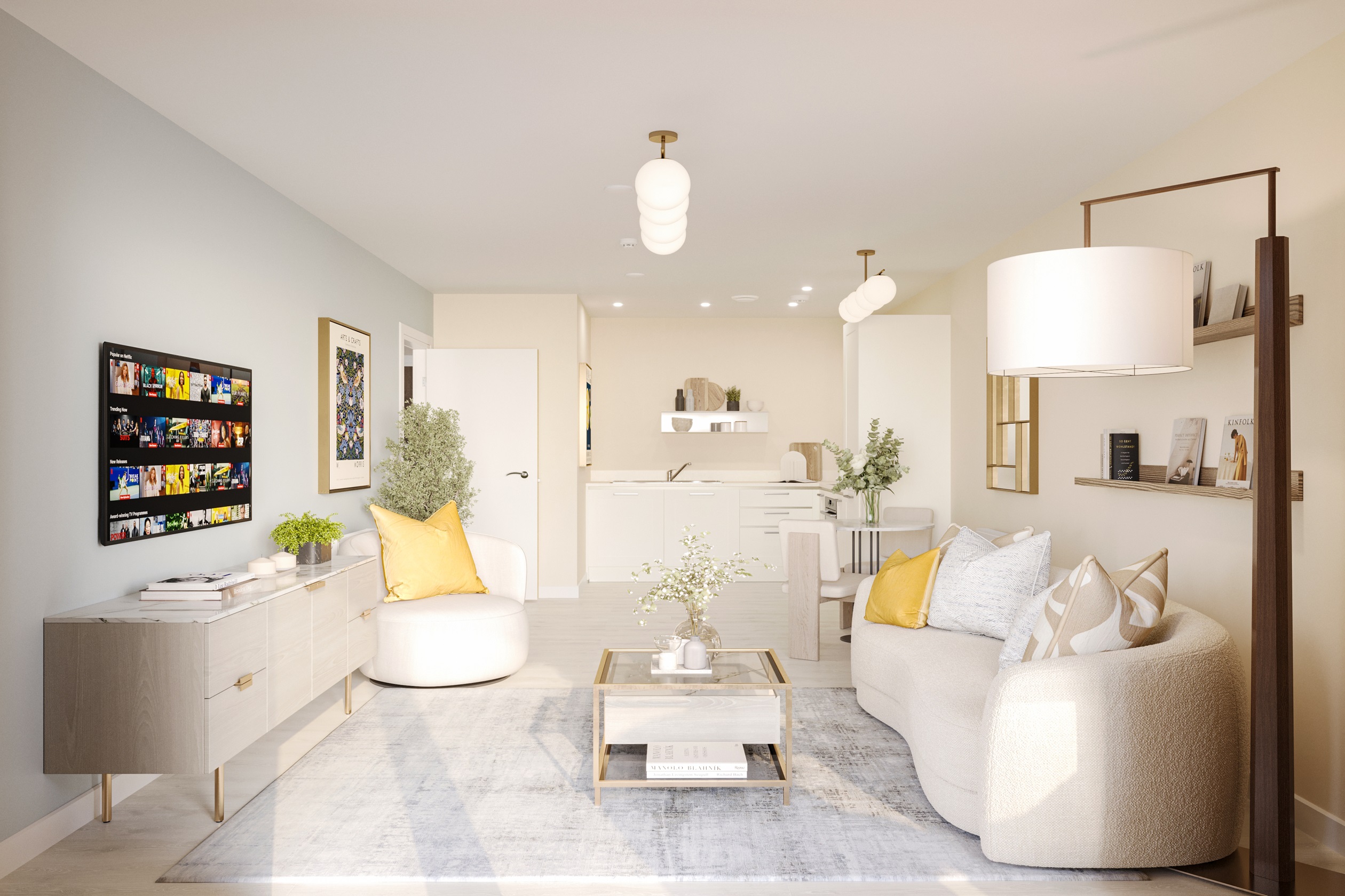 Hayes Village 1-Bed Stills - Living Area