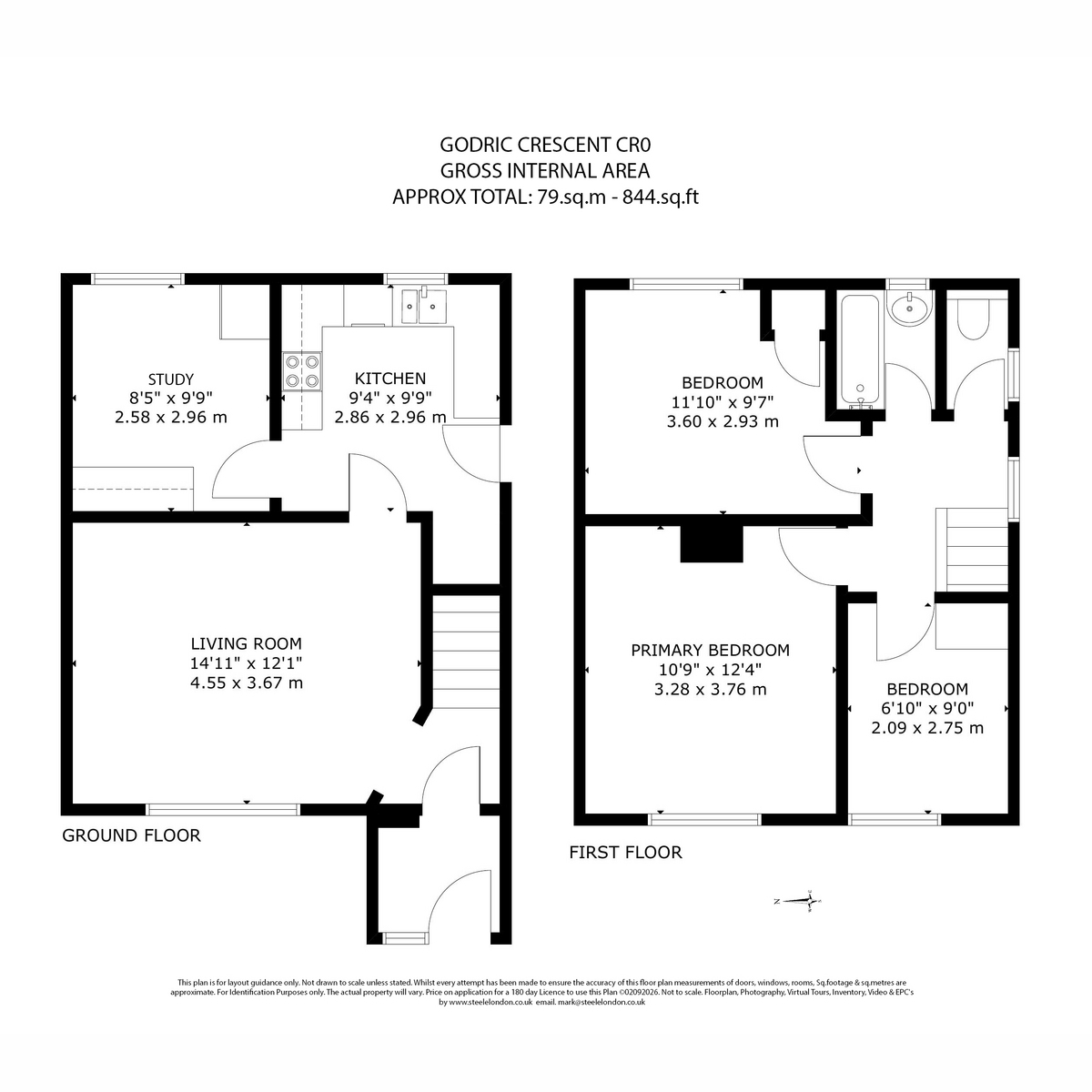 55, Godric Crescent, Croydon floorplan