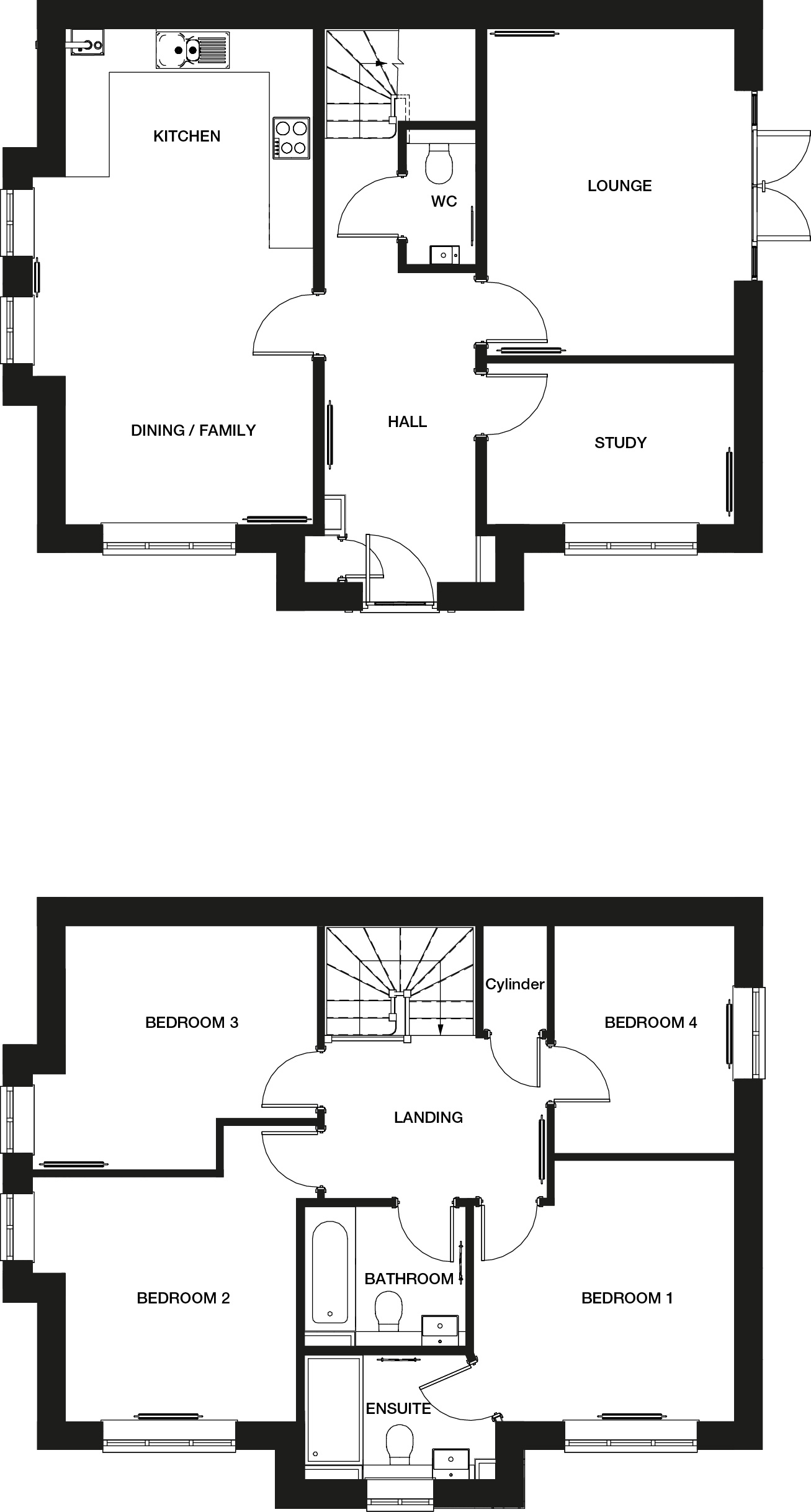 Plot 179 Buckton Fields, 49, Buxton Way, Northampton floorplan