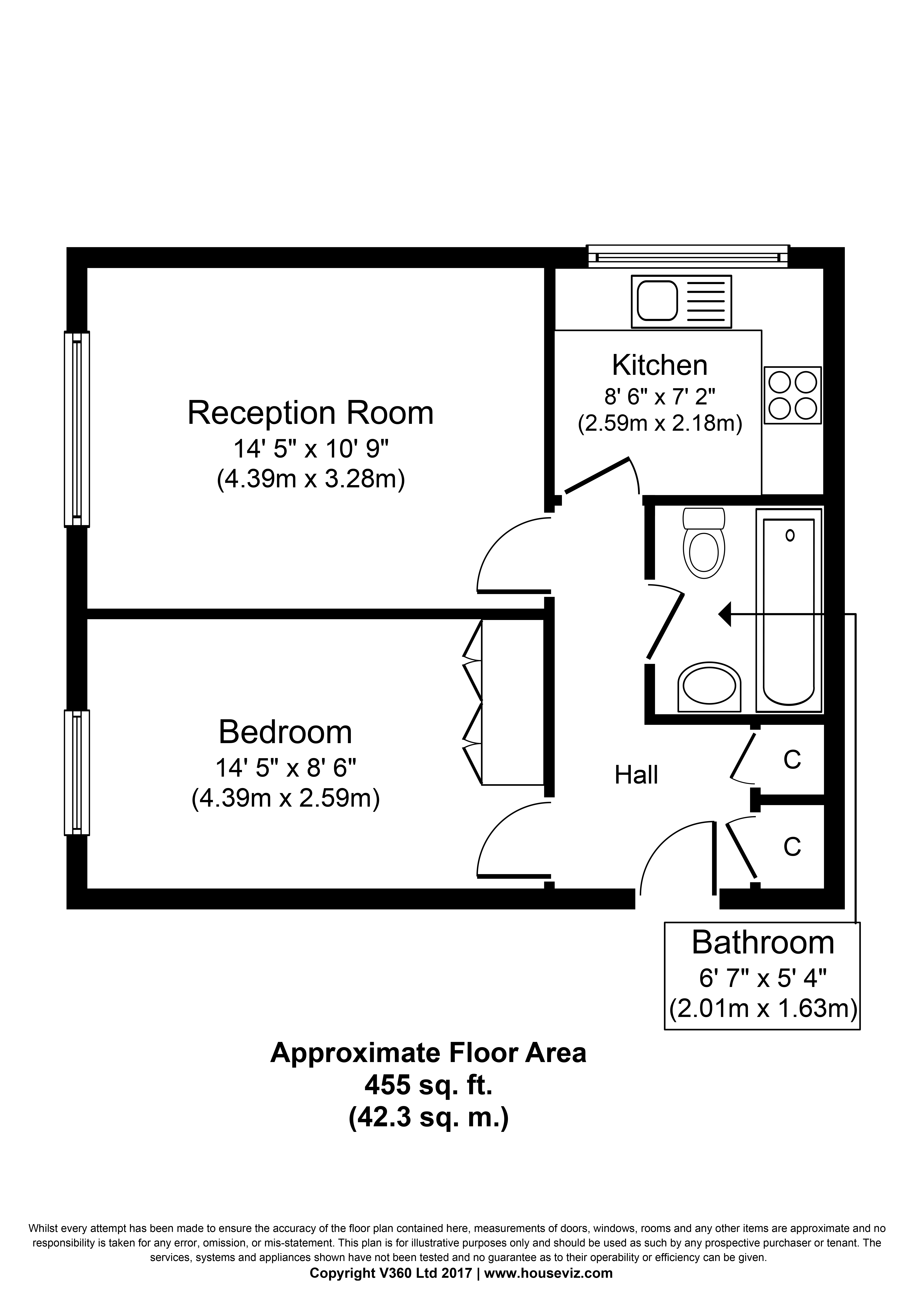 1 Bedrooms Flat to rent in Chapel Road, Redhill RH1