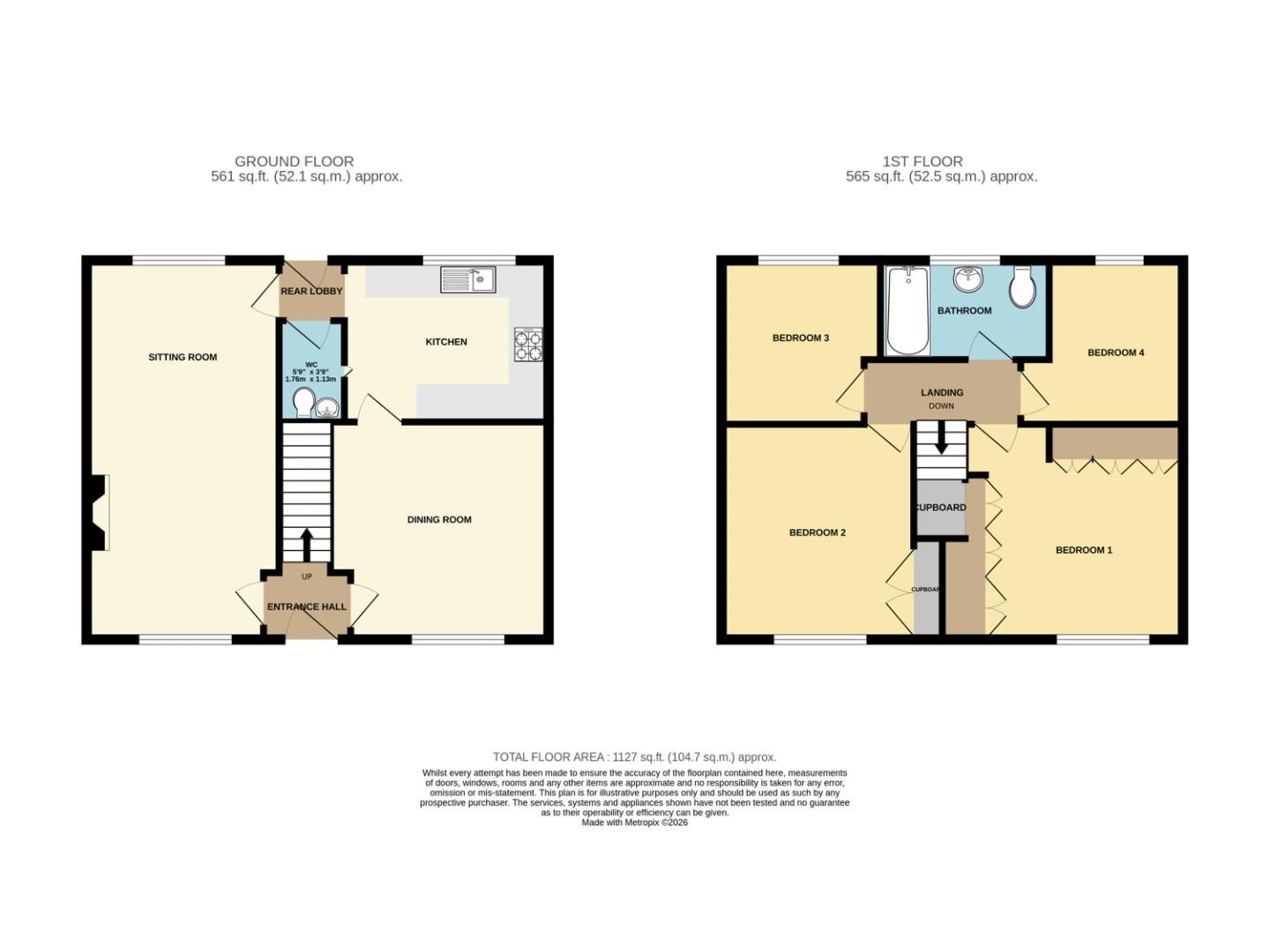 81, Eastfield Avenue, York floorplan