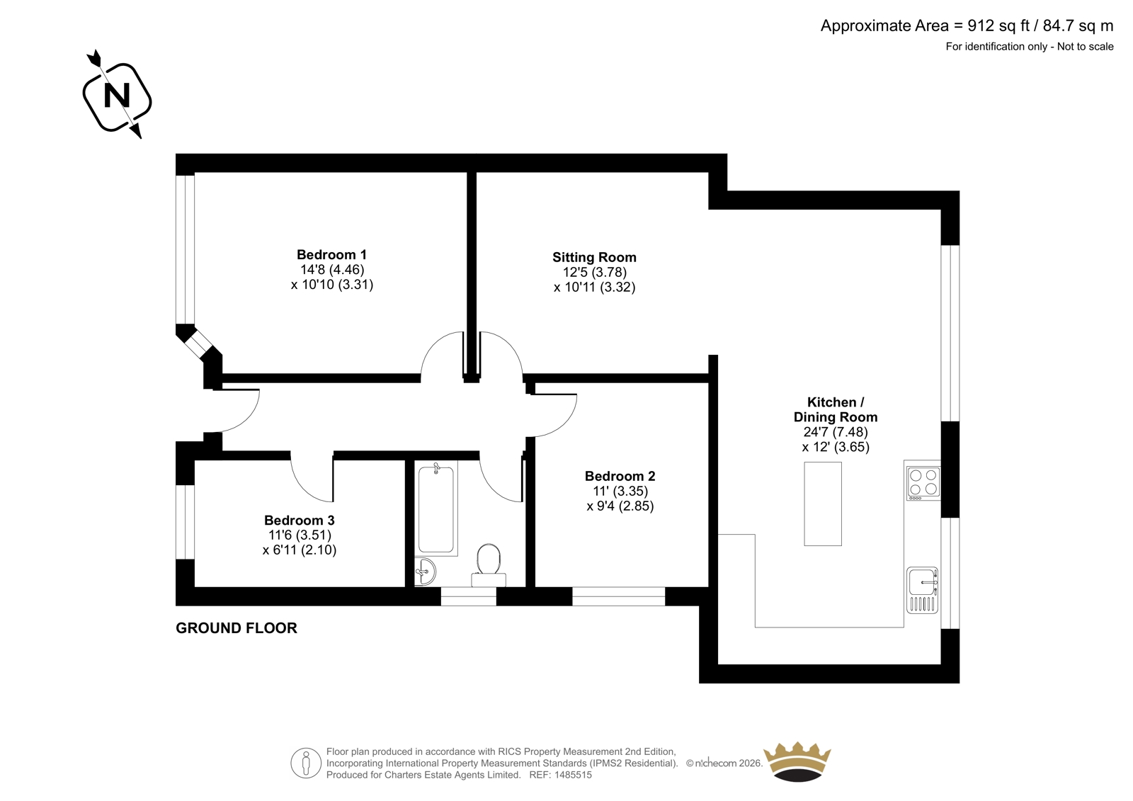 107, Downside Avenue, Worthing floorplan