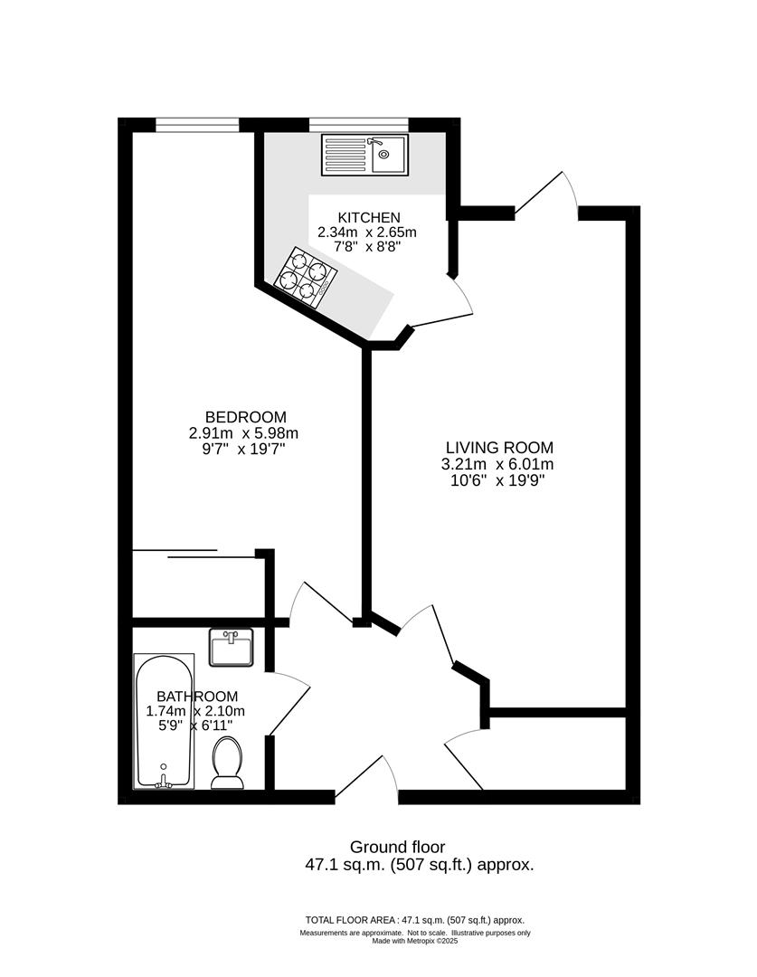 Flat 4 Hampton Lodge, 15, Cavendish Road, Sutton floorplan