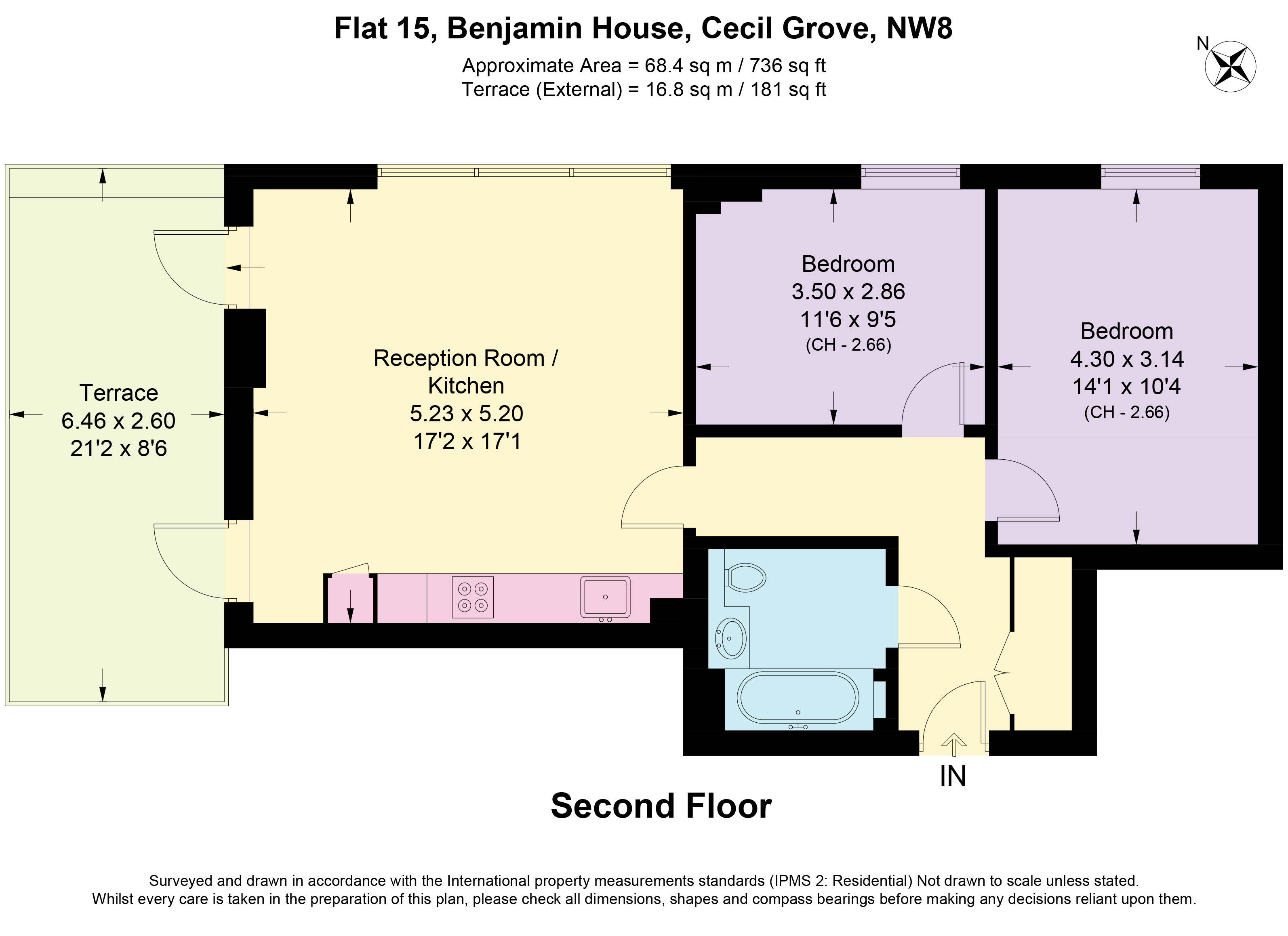 Flat 15,, Benjamin House, St John's Wood floorplan