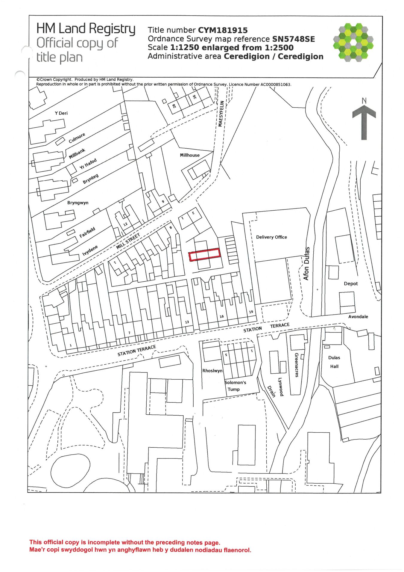 2, Cwrt Dulas, Lampeter floorplan