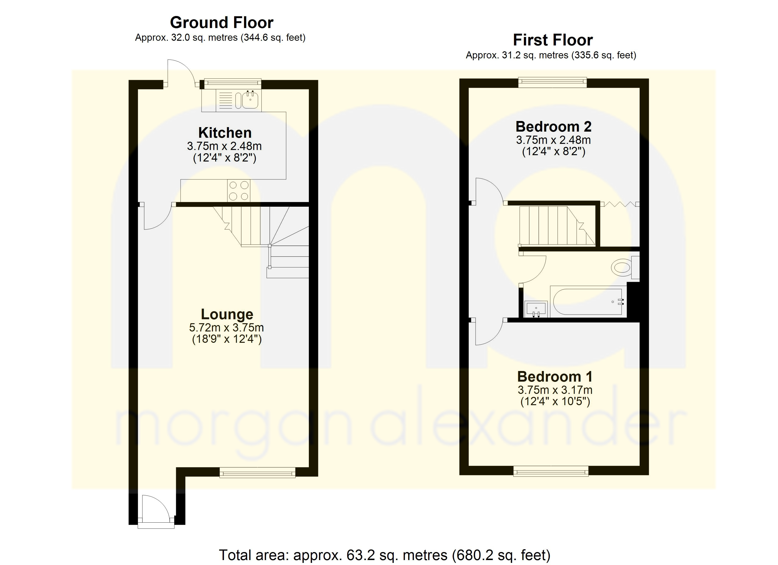 2 Bedrooms Terraced house for sale in Willowmead, Hertford SG14