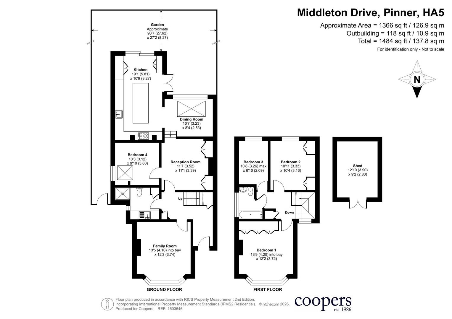 17, Middleton Drive, Pinner floorplan