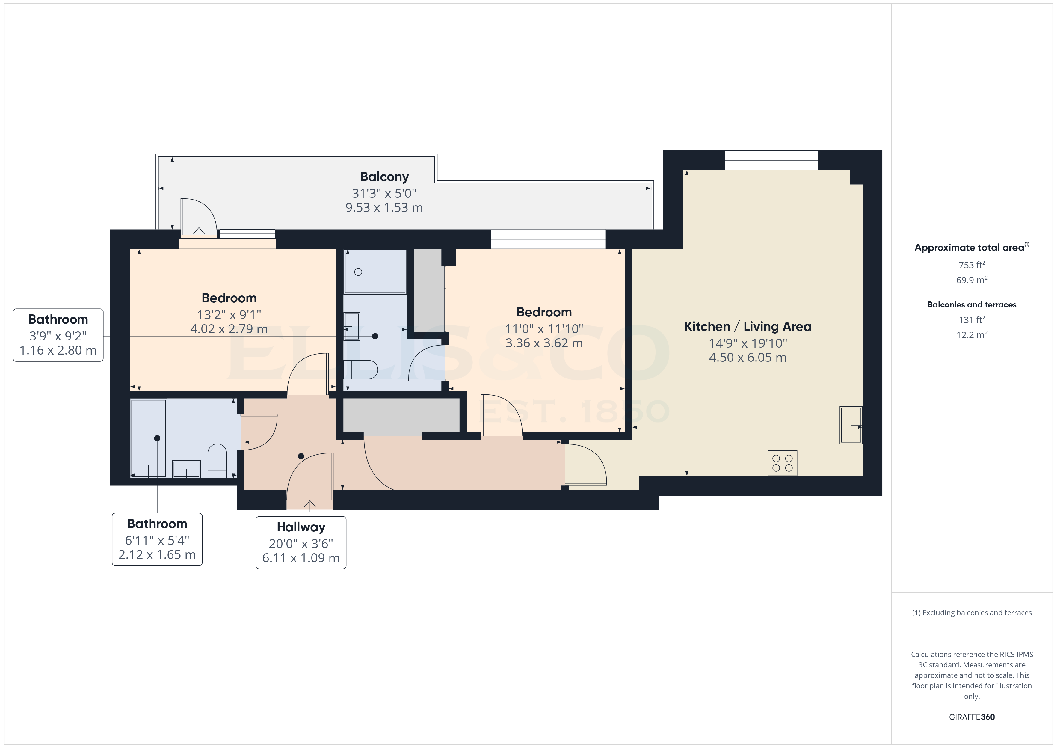 Flat 83,, Orchid Court, Tonbridge floorplan