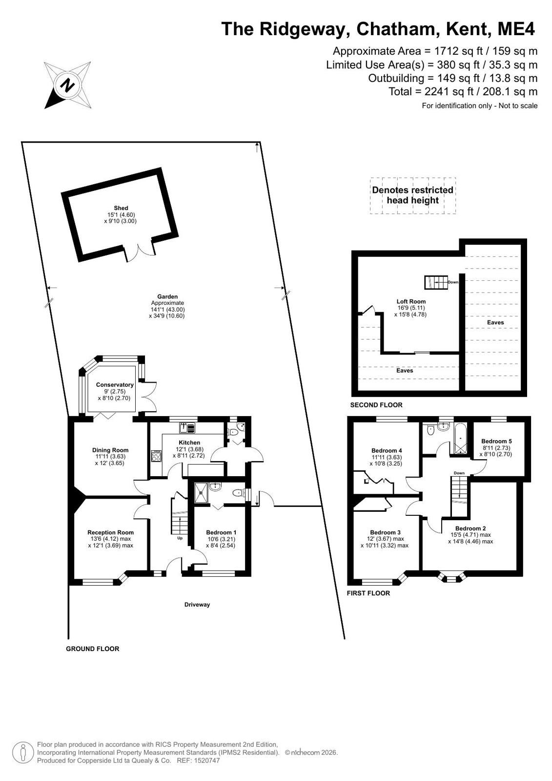 61, The Ridgeway, Kent floorplan