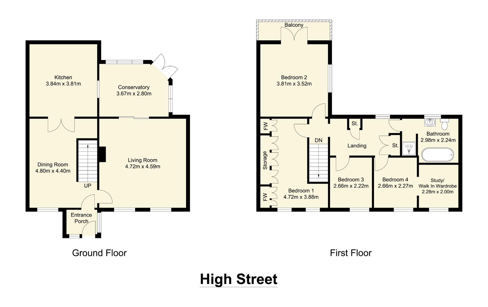 54, High Street, Batley floorplan