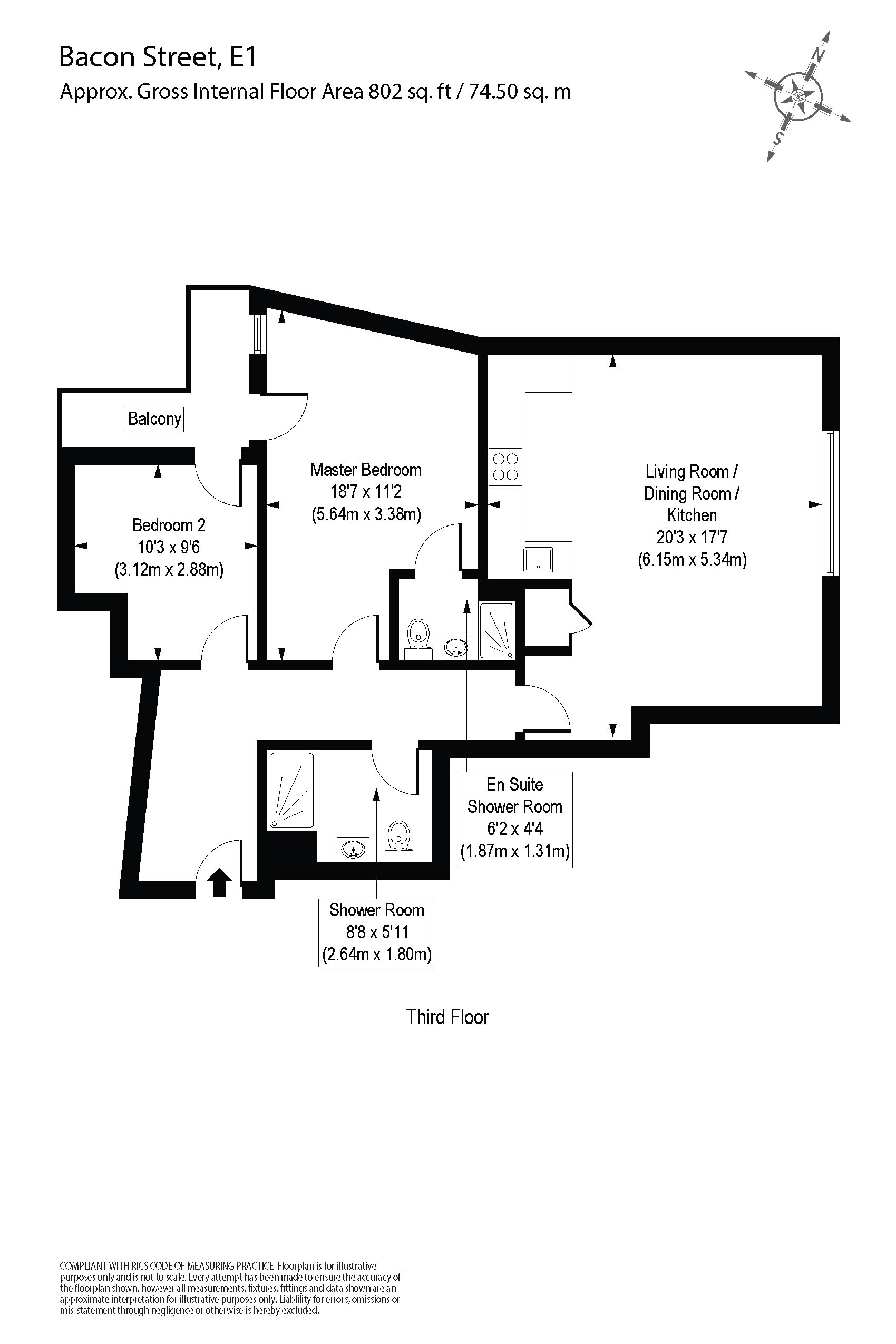Flat 5,, Apex House, London floorplan