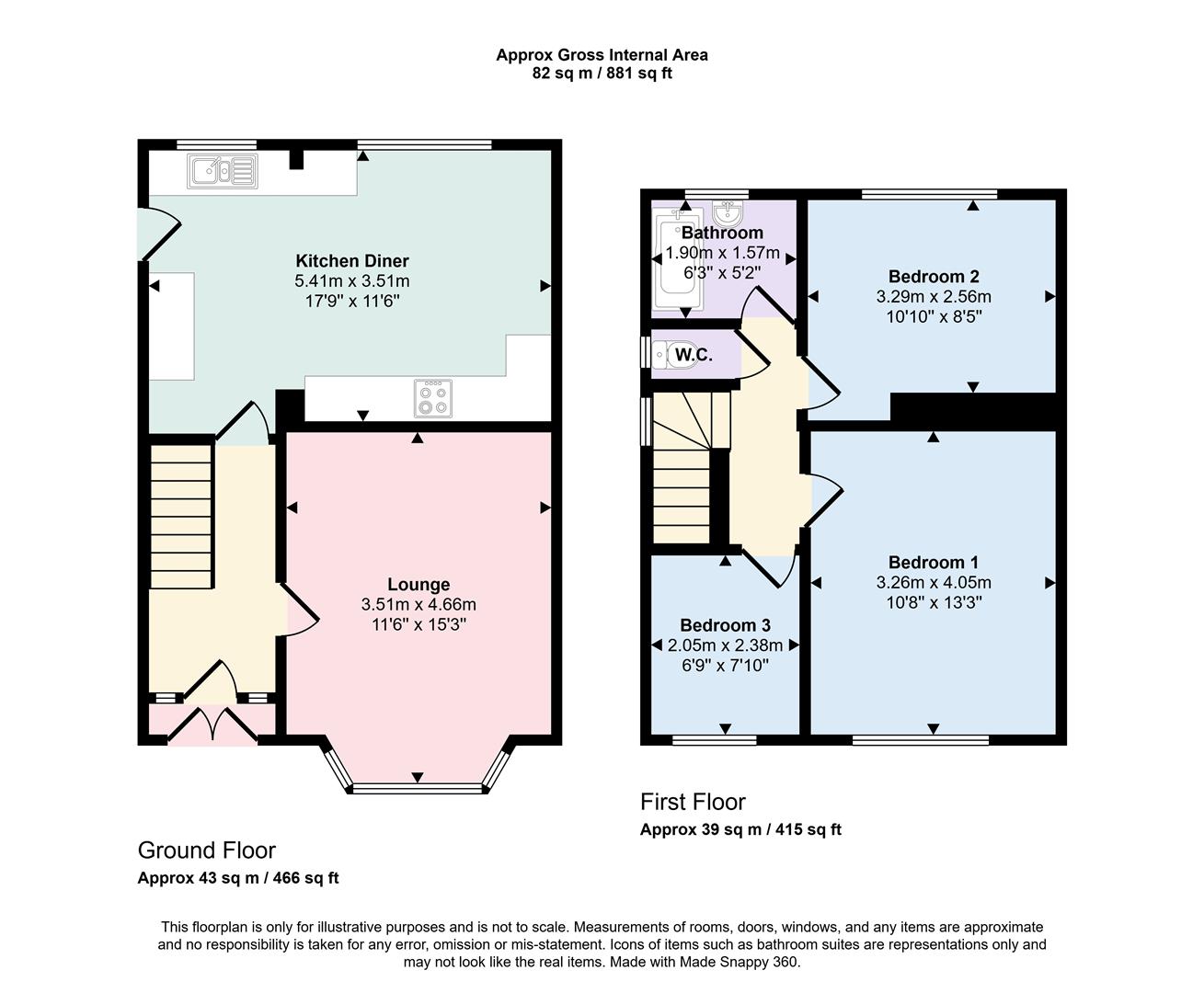 1, Westholme Road, Prestwich floorplan