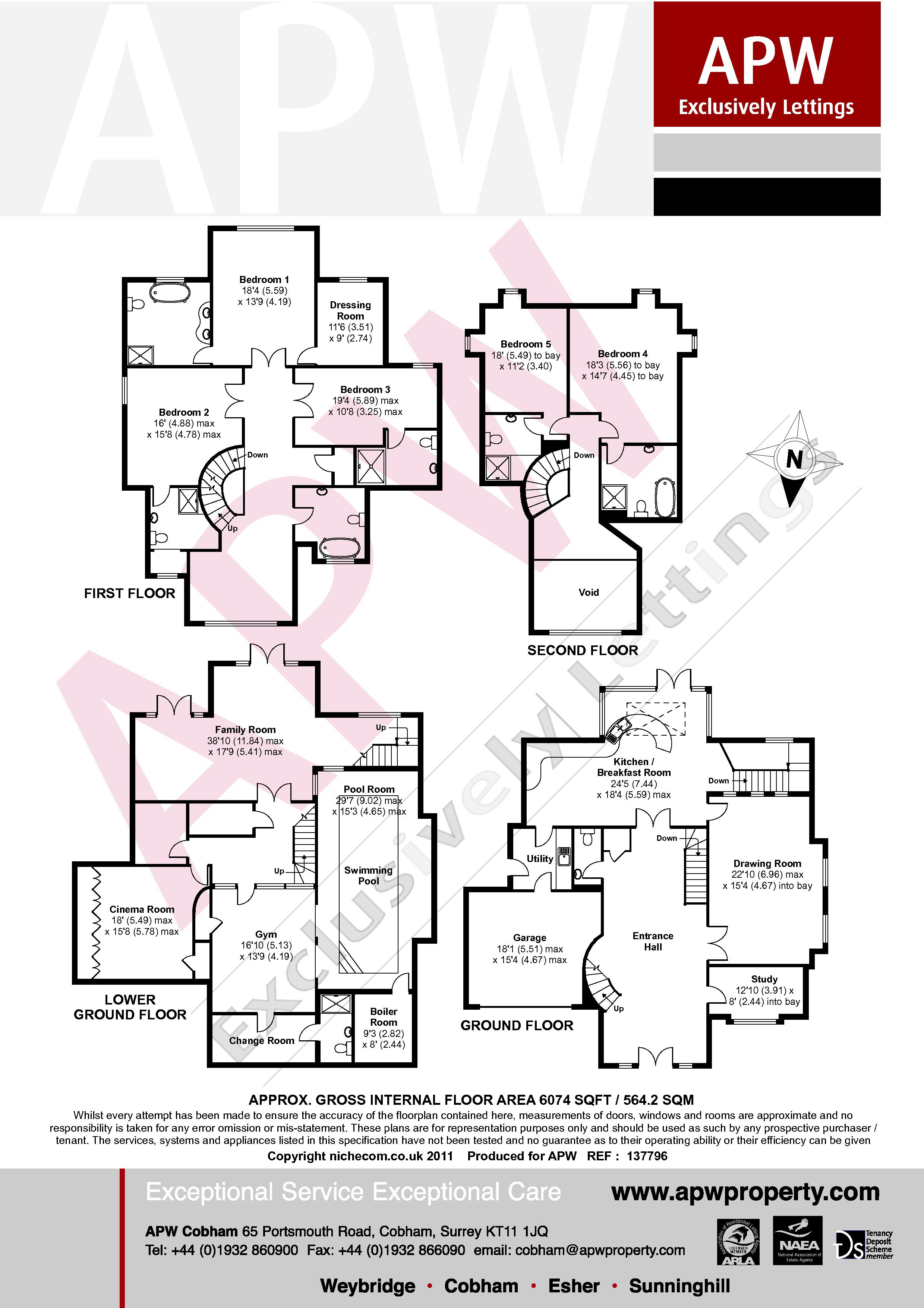 5 Bedrooms Detached house to rent in Fairmile Lane, Cobham KT11