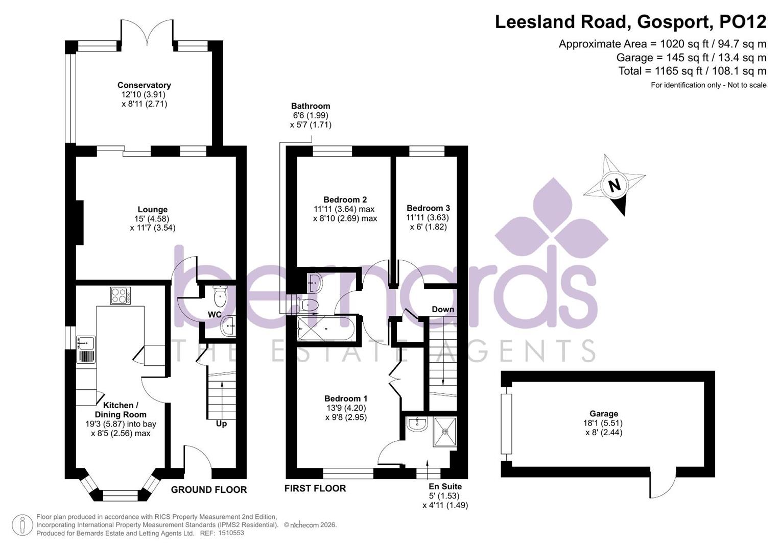 105, Leesland Road, Gosport floorplan