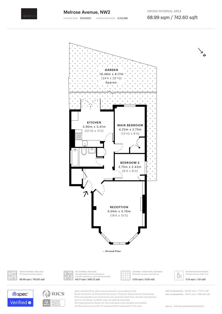 197a, Melrose Avenue, London floorplan