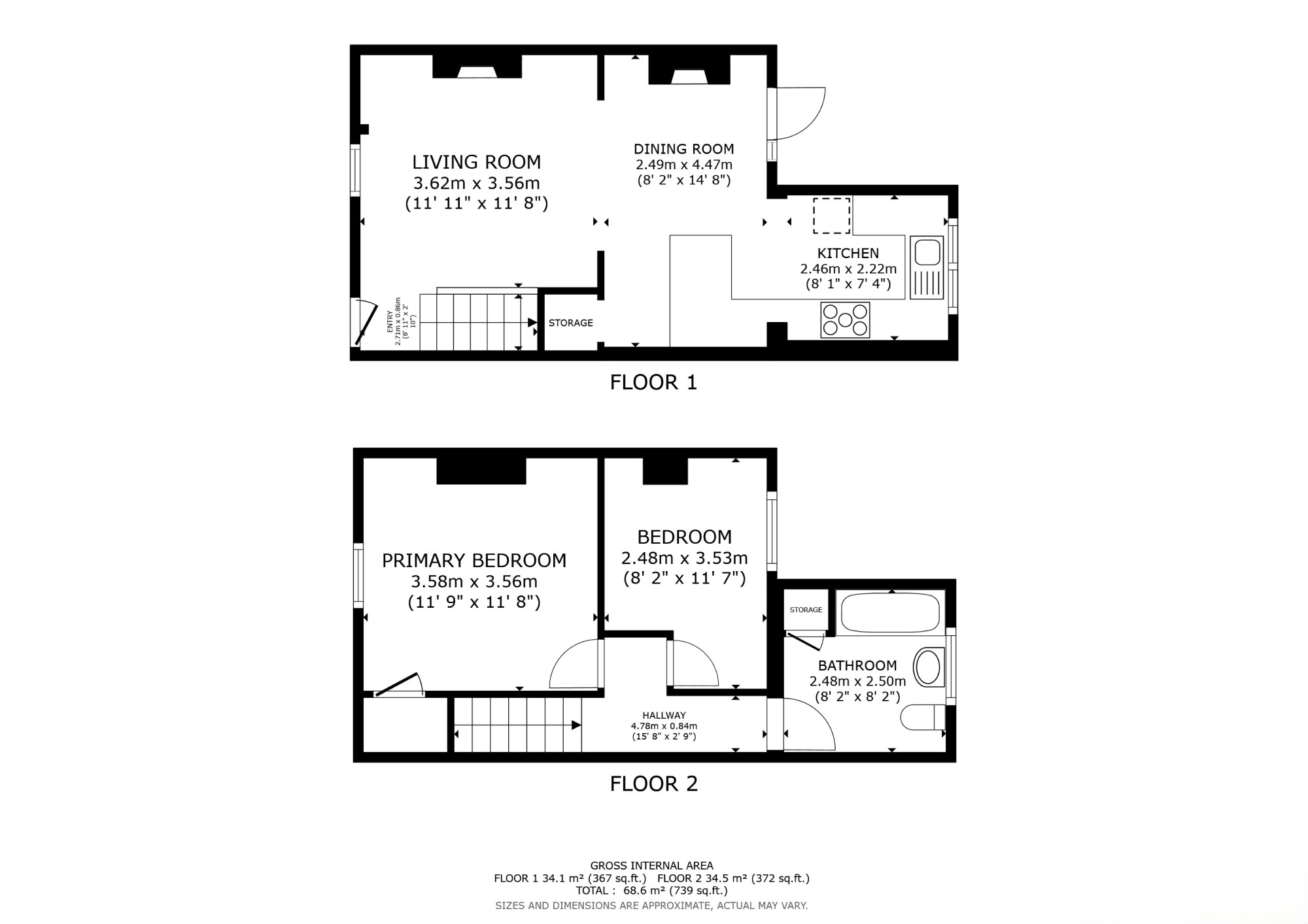 Vulcan Cottages, Lydd floorplan