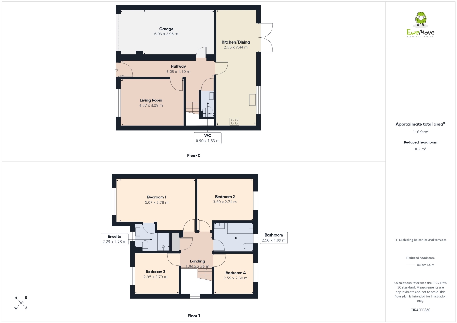 1, ROCK HOUSE WAY, OSSETT floorplan